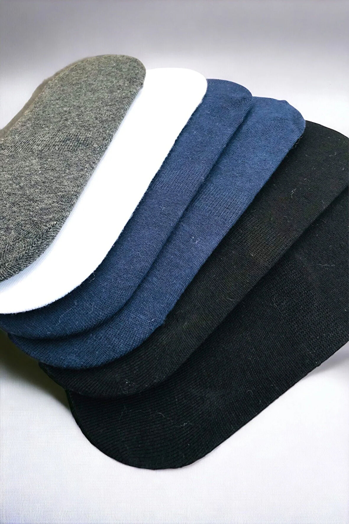 Erkek 6 Çift Kaymaz Silikonlu Görünmez Babet Çorap Seti