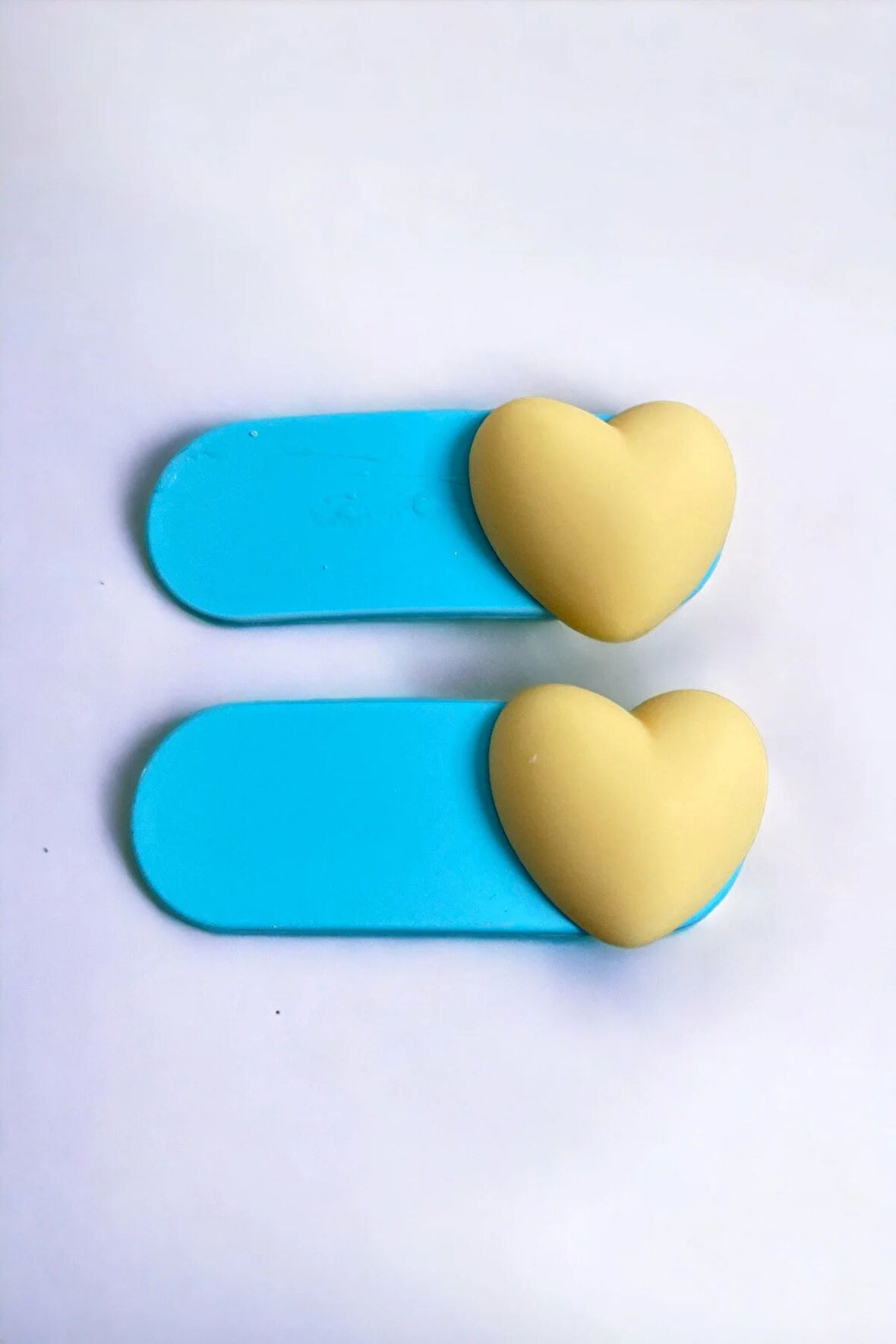 Çocuk 2 Adet Kalp Figürlü Çıtçıt Toka