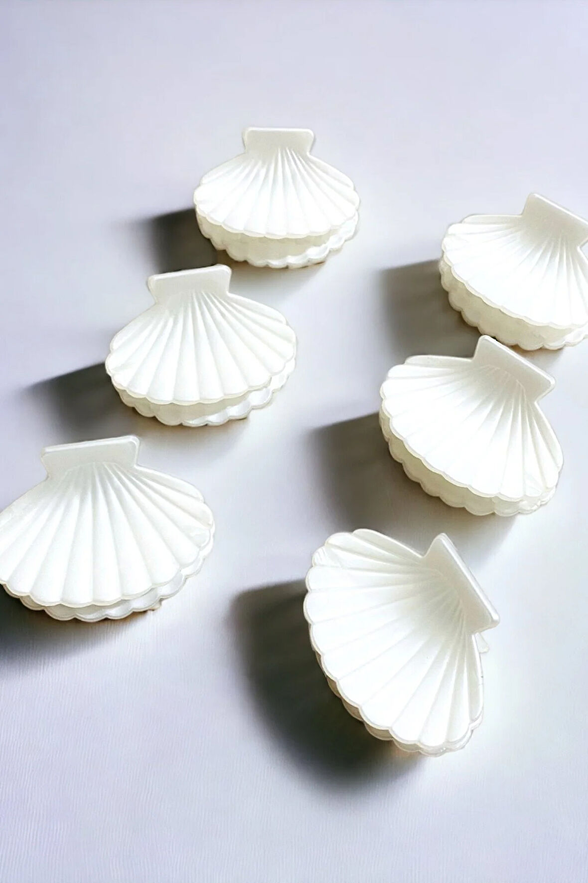 Deniz Kabuğu Model 6 Adet Büyük Boy 7 Cm Mandal Toka