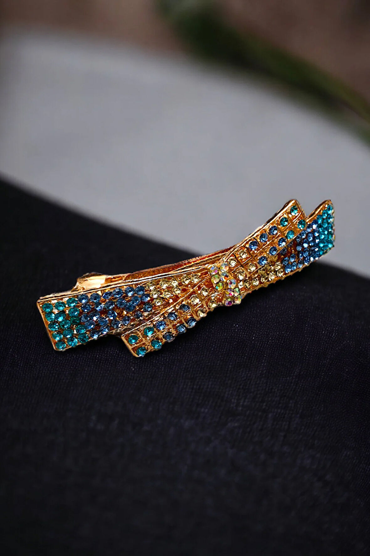 Kadın Mekanizmalı Kristal Taşlı Toka