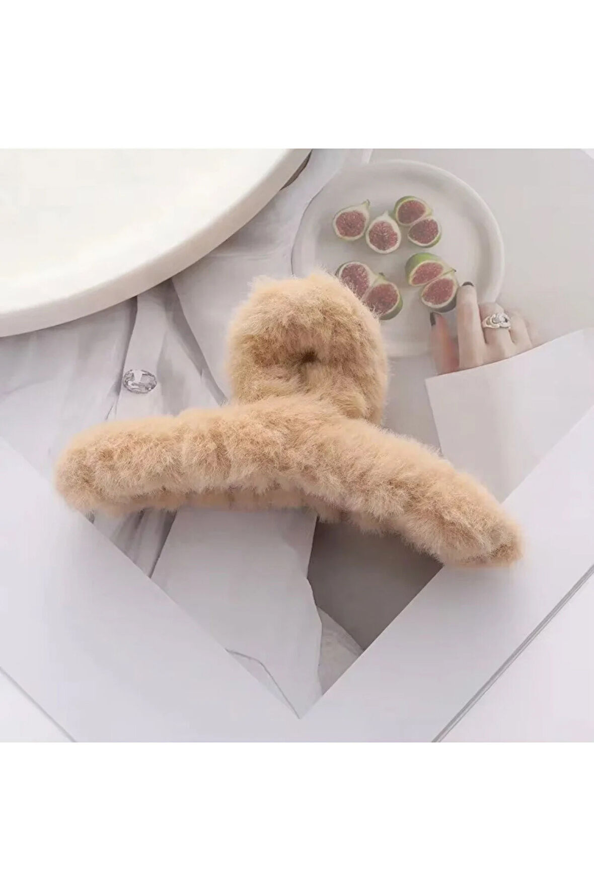 Kadın Peluş Model Büyük Boy Mandal Toka