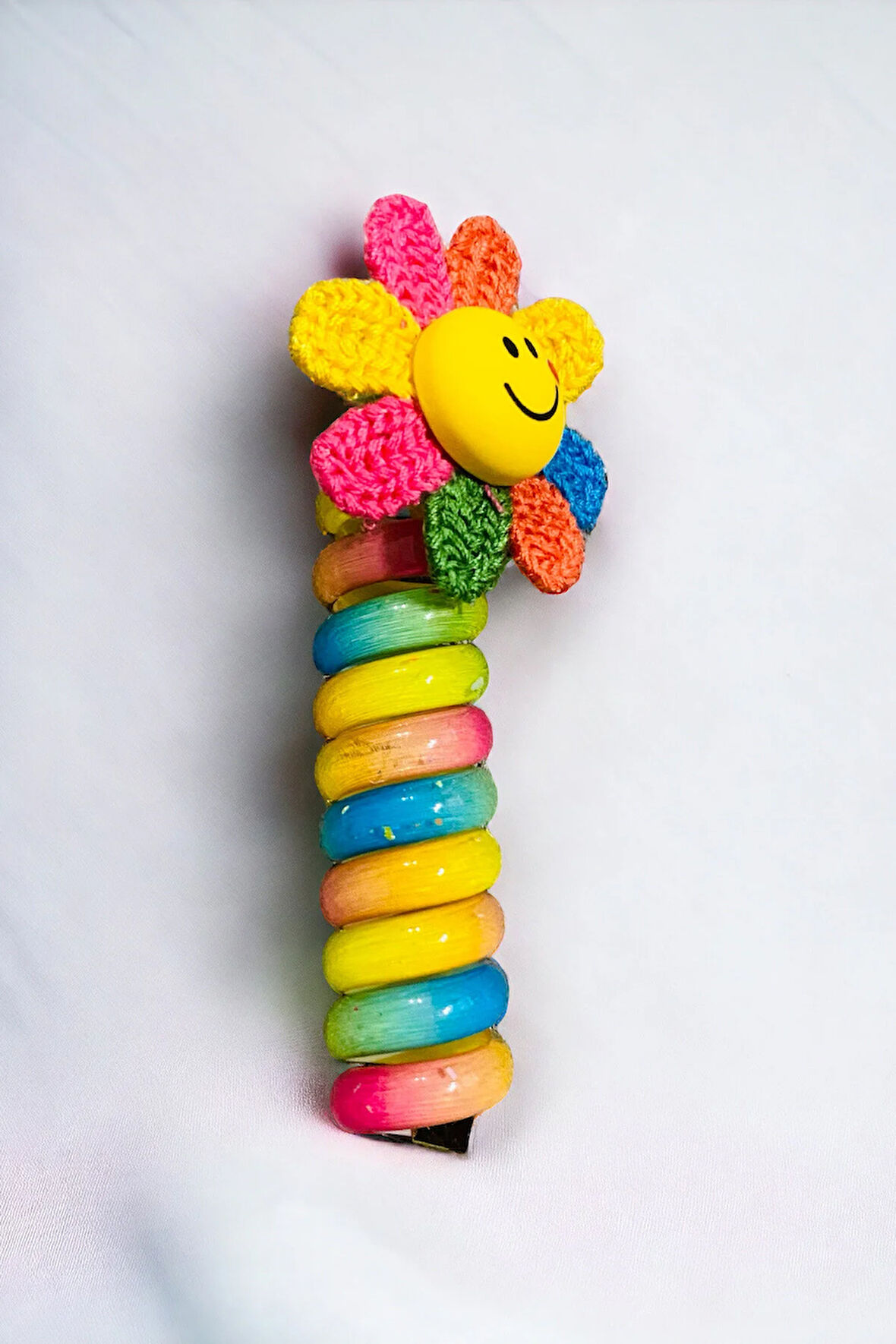 Kız Çocuk Çicek Papatya Modelli At Kuyruğu Tokası