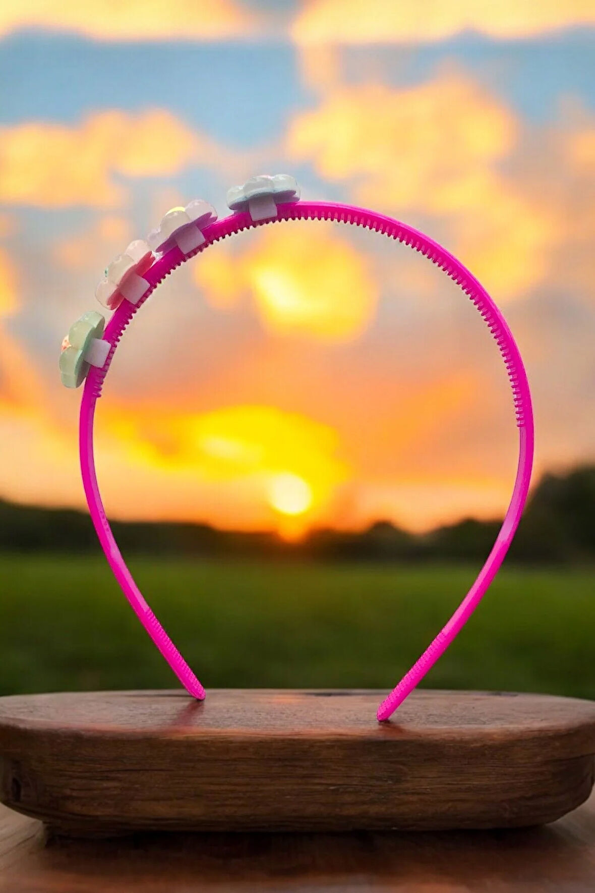 Çocuk Papatya Figürlü Soft Renklerde Taç