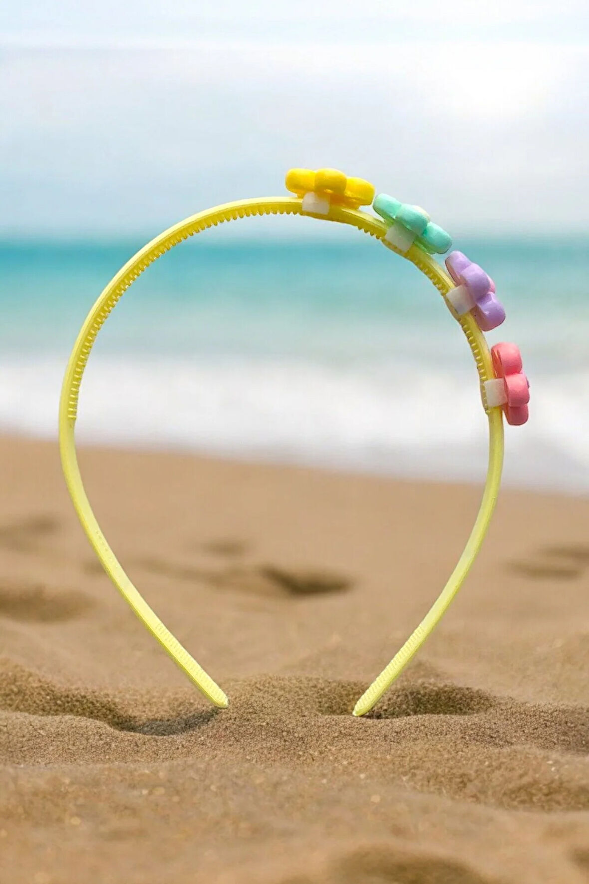 Çocuk Papatya Figürlü Soft Renklerde Taç