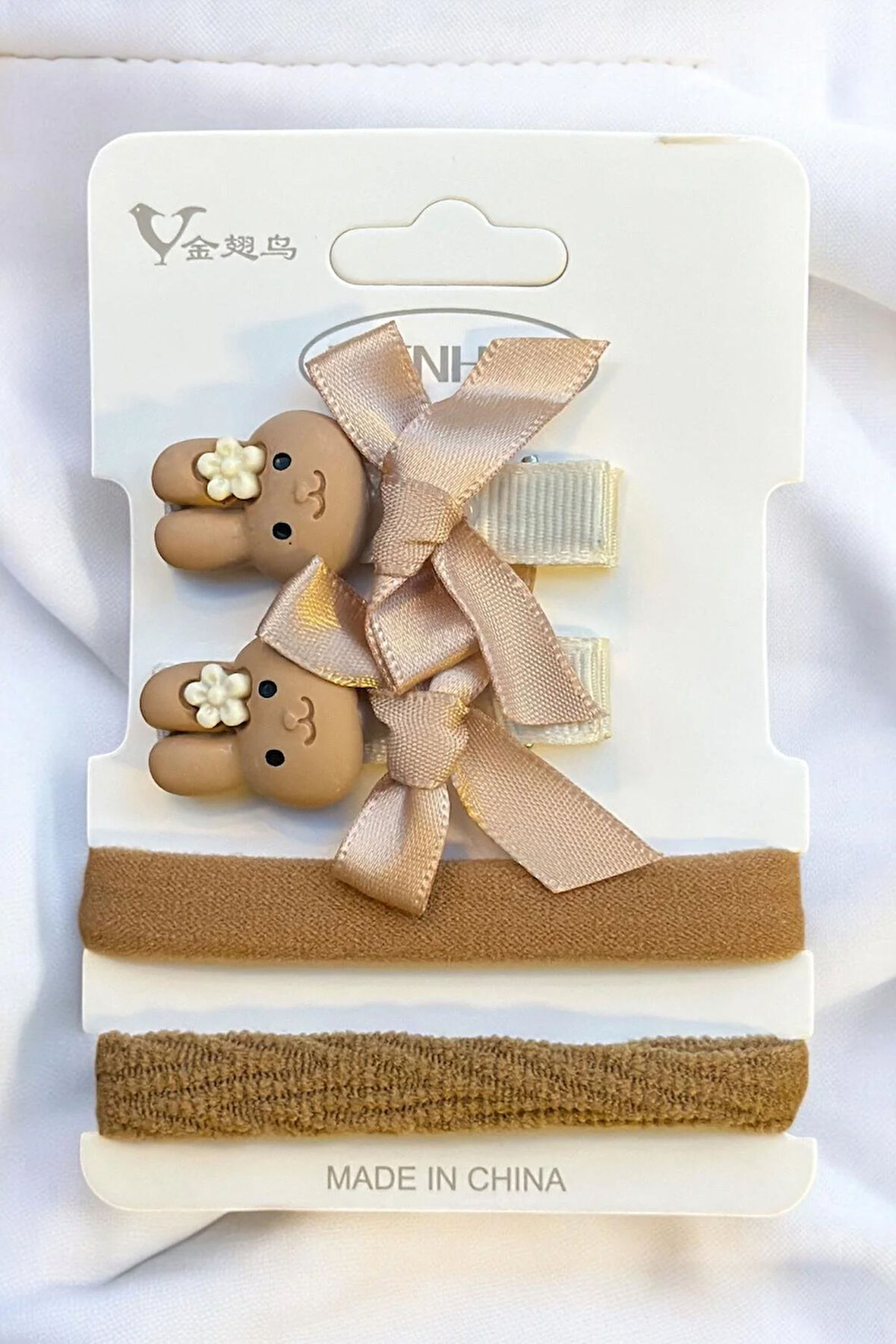 Çocuk Karakterli 2 Adet Pens 2 Adet Lastik Toka Seti