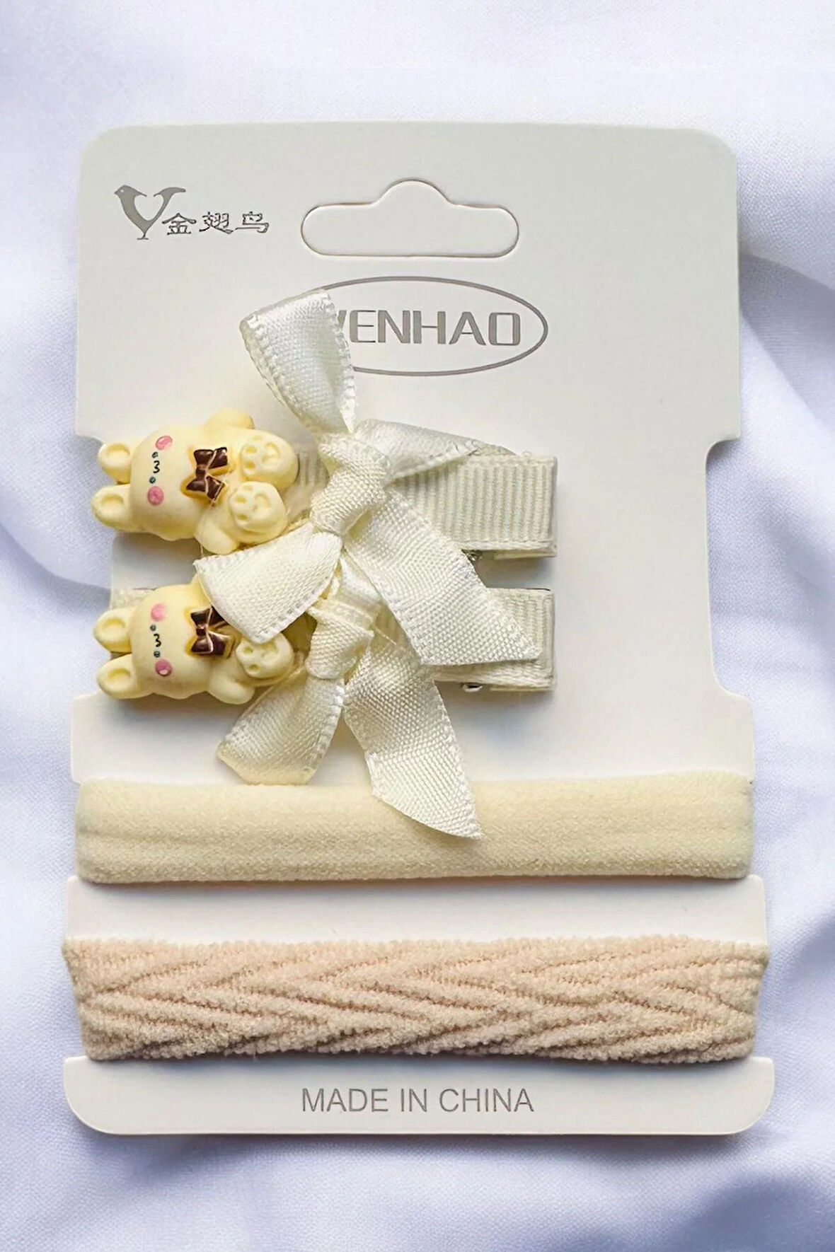 Çocuk Karakterli 2 Adet Pens 2 Adet Lastik Toka Seti