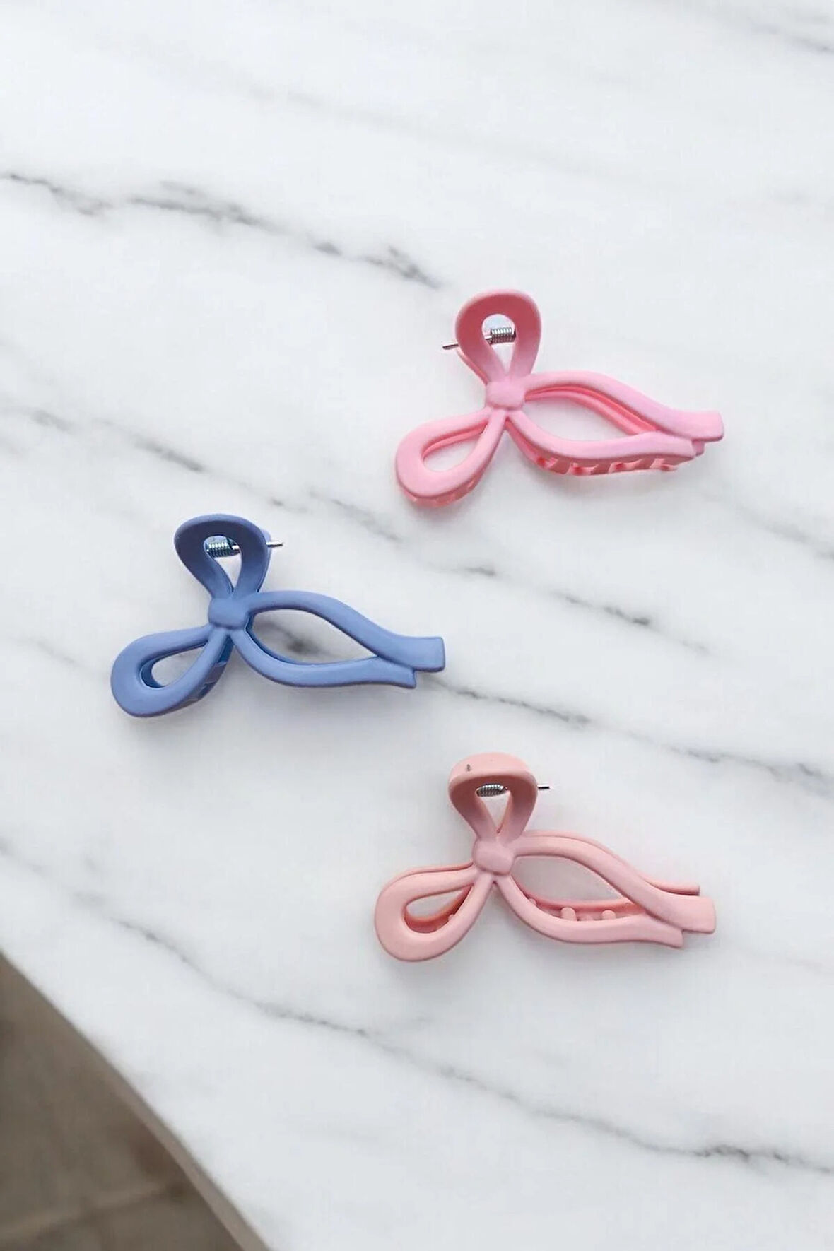 Kadın 3 Adet 11 Cm Mat Mandal Toka