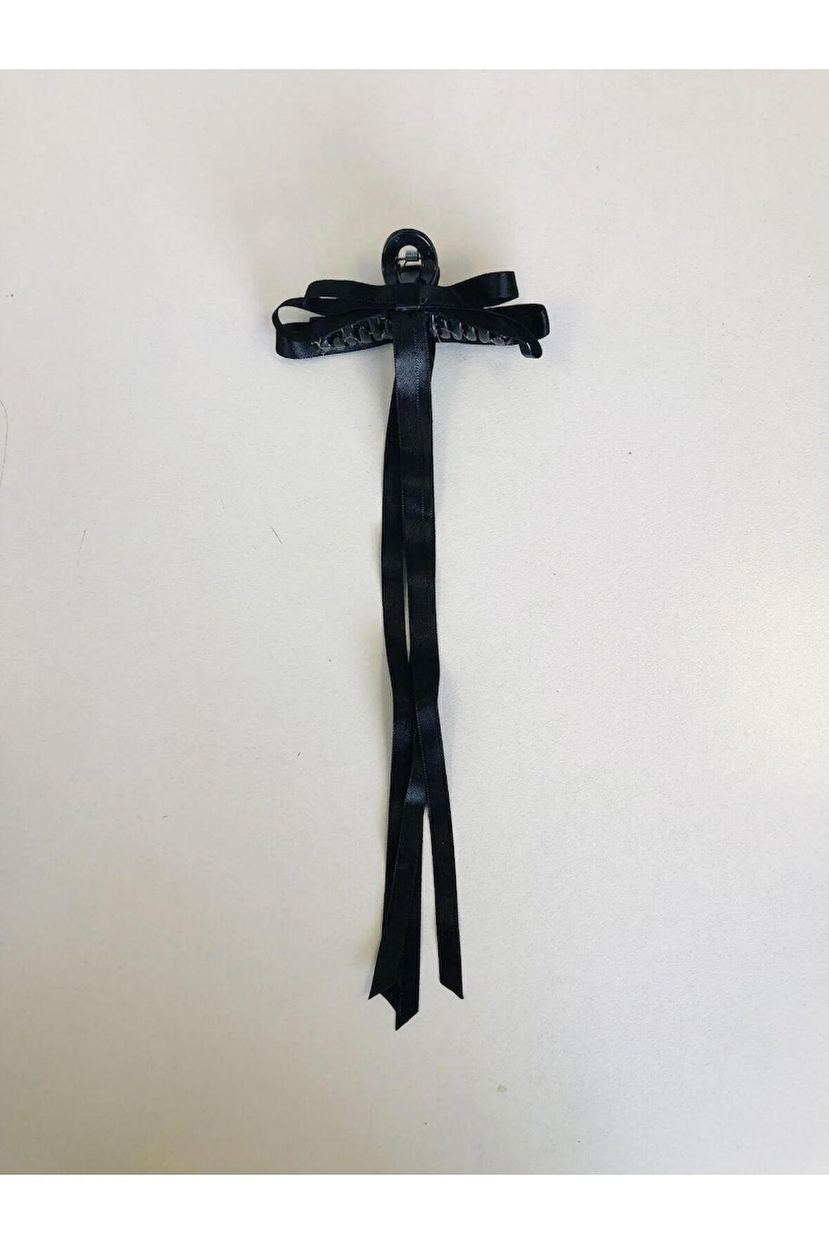 Kadın Renkli Kurdaleli Siyah Mandal Toka (10 Cm)