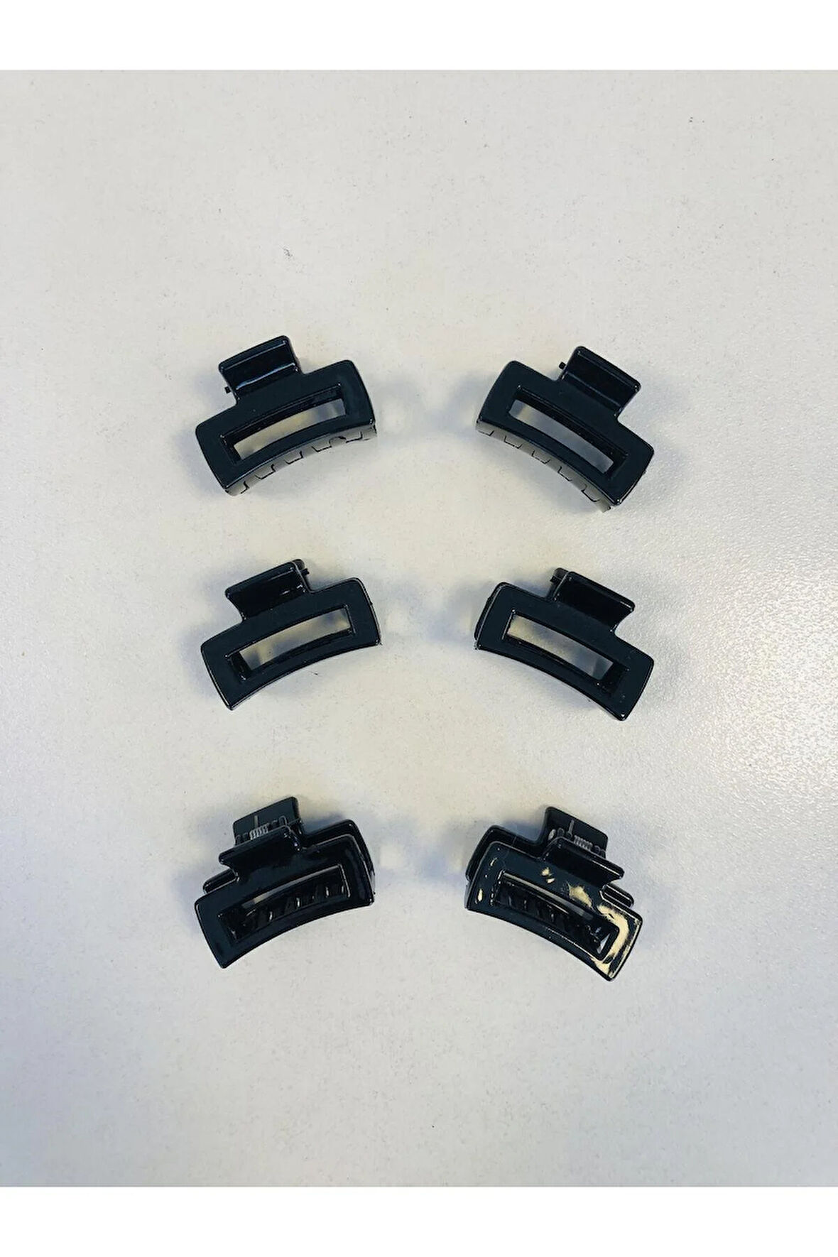 Dikdörtgen Model 6 Adet Küçük Boy (4 Cm) Mandal Toka Seti