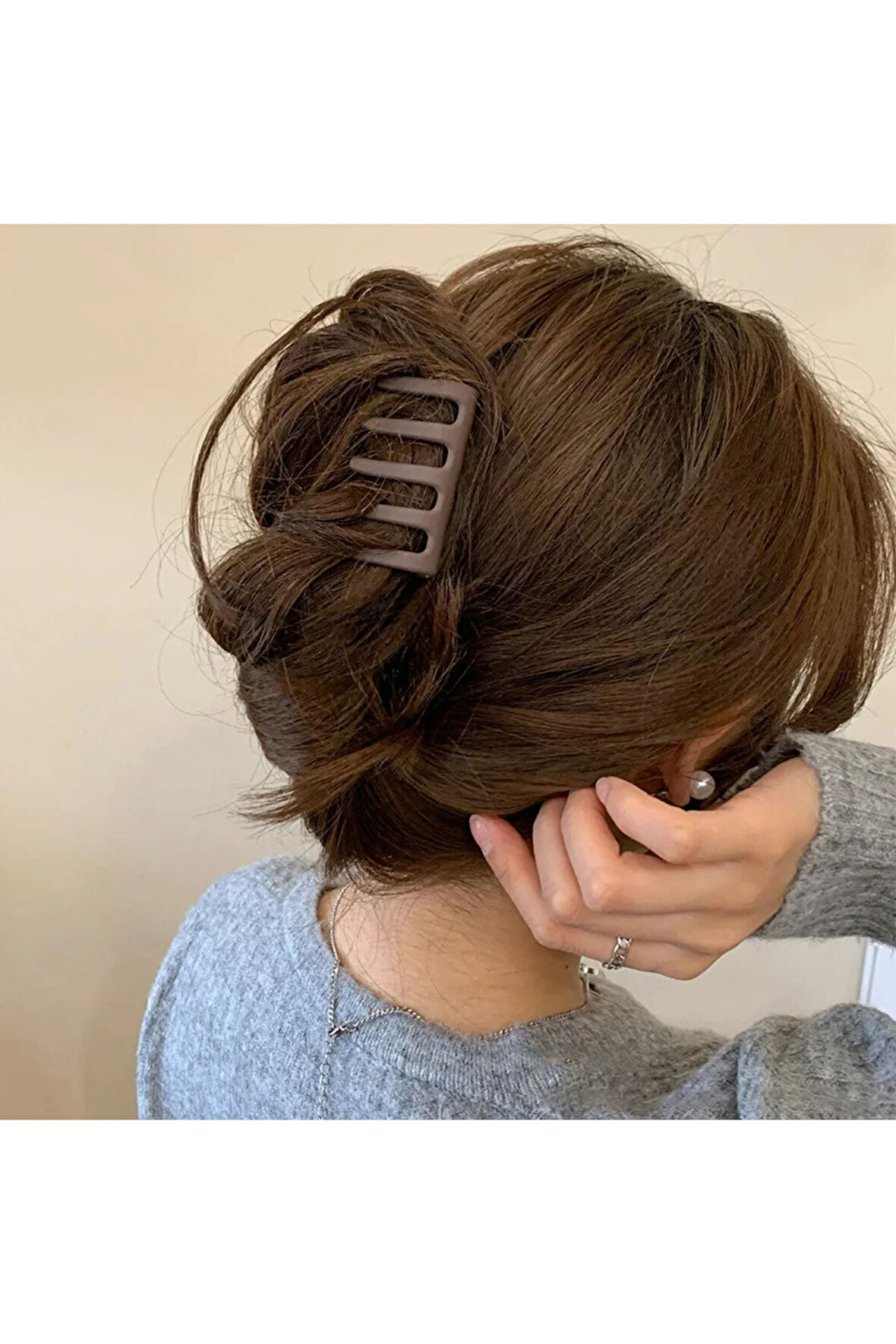 Kadın Firkete At Kuyruğu Tokası Çift Taraflı