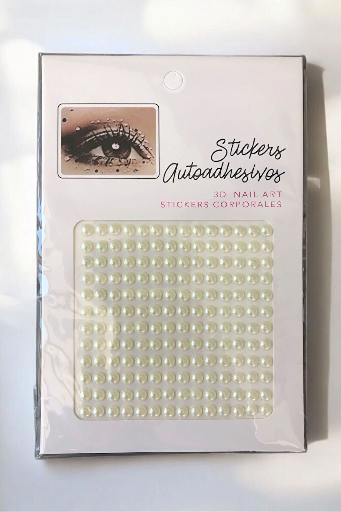 3D İncili Kendinden Yapışkanlı Nail Art ve Yüz Sticker – 168 Adet, Vücut Süsü Tırnak Taşı Saç Süsü