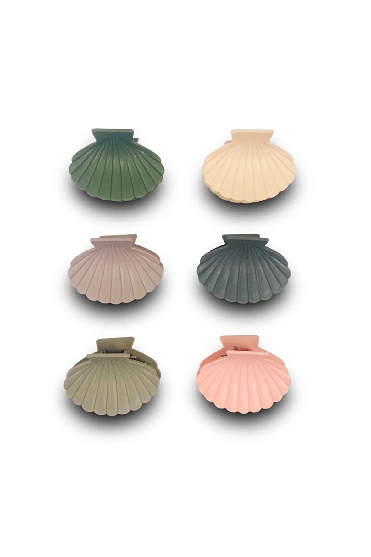 Deniz Kabuğu Model 6 Adet Büyük Boy 7 Cm Mandal Toka