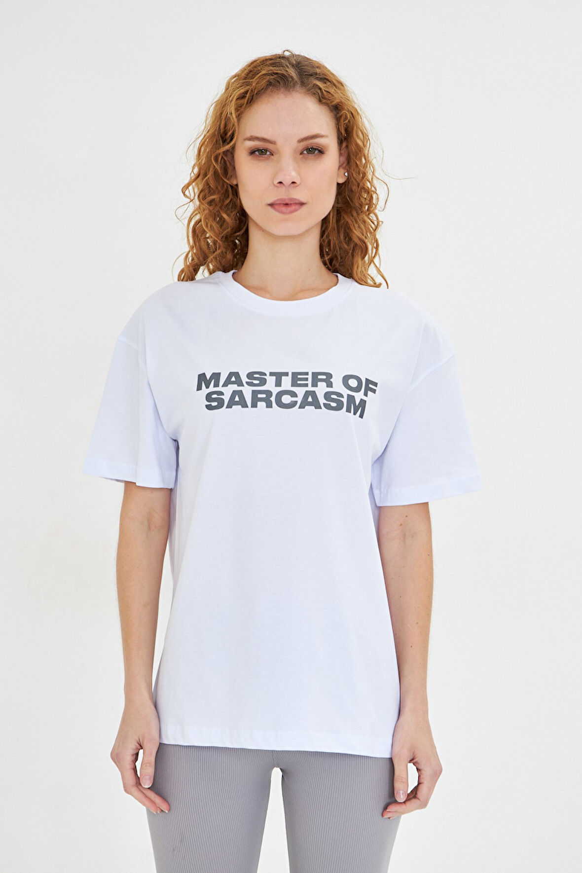  Kadın Master Of Sarcasm Baskılı Kısa Kollu %100 Pamuk Tişört
