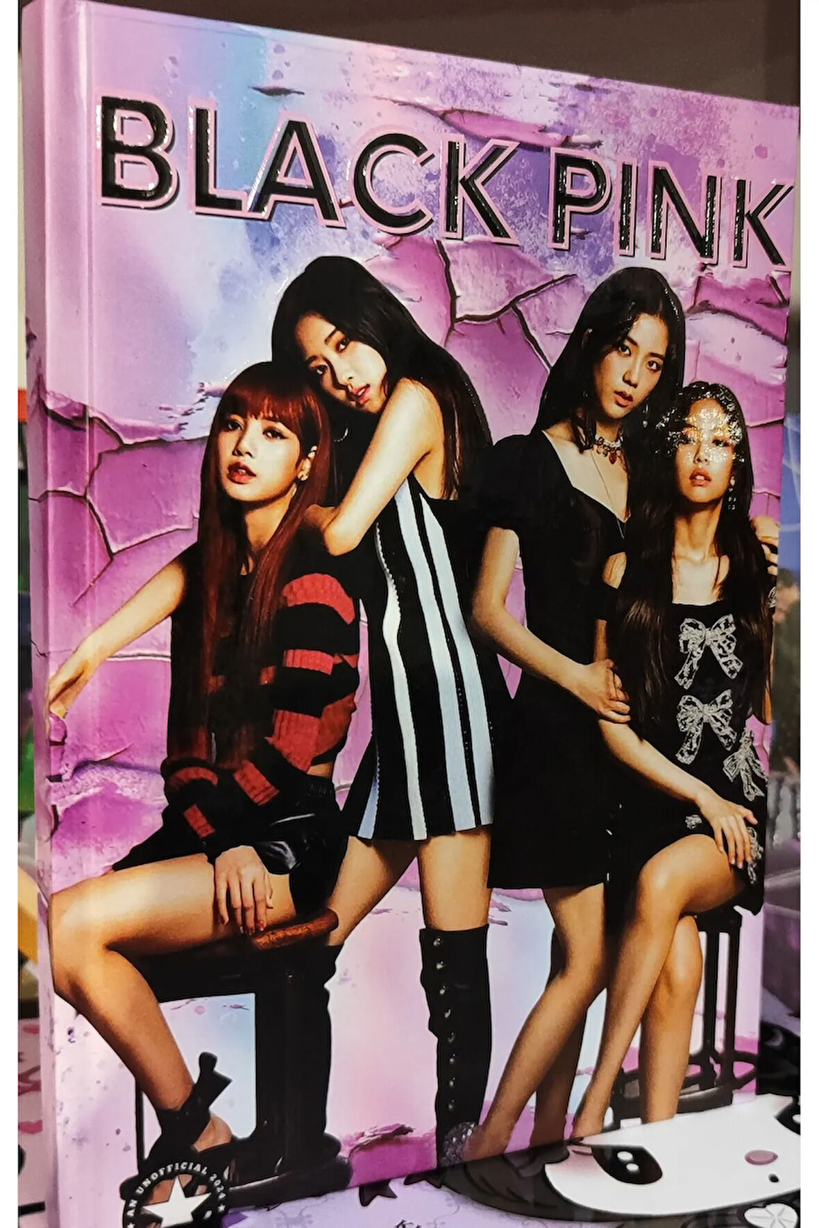 Black pink ciltli sert kapak ajanda günlük çok amaçlı çizgili defter