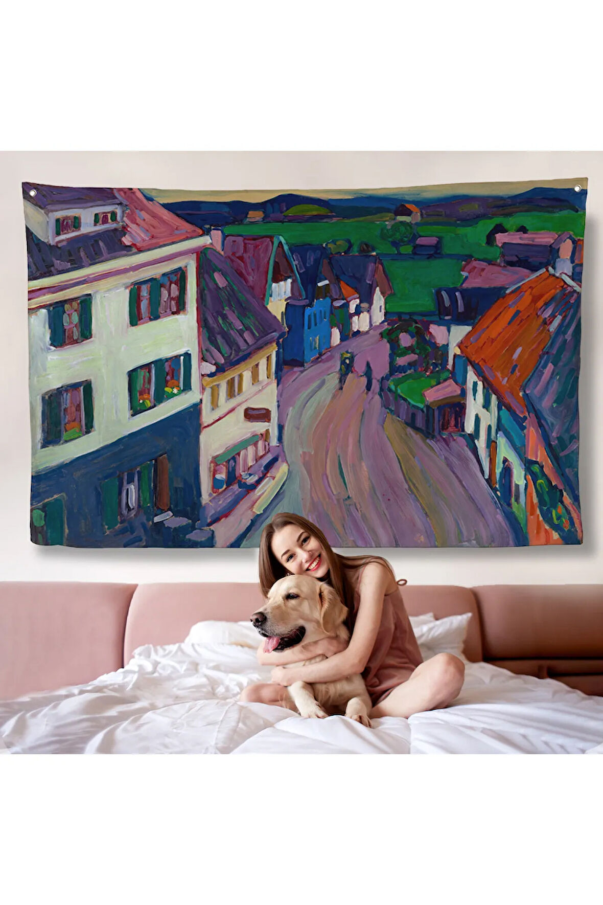 Murnau - Griesbräu'nun Penceresinden Görünüm Duvar Örtüsü-7191