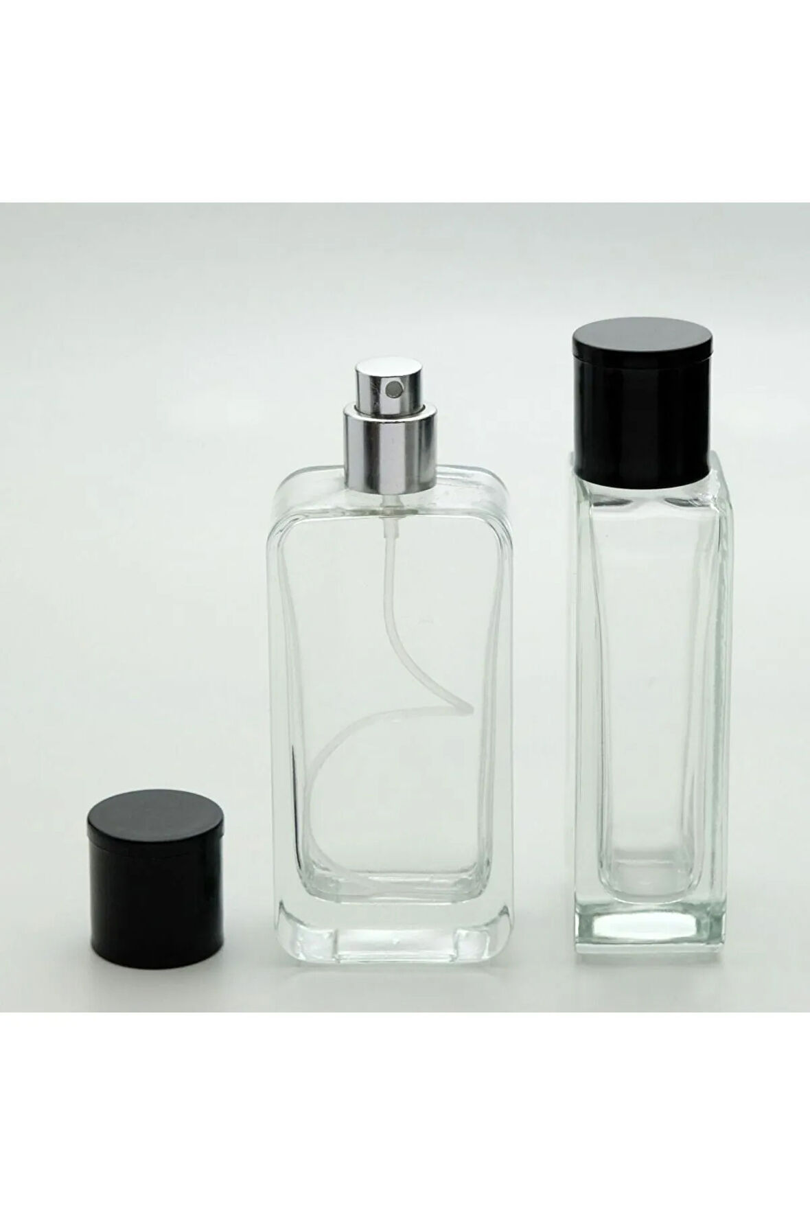 PARFÜM VE KOLONYA ŞİŞESİ 50 ML 3 ADET IPHONE SİYAH KAPAK CAM ŞİŞE