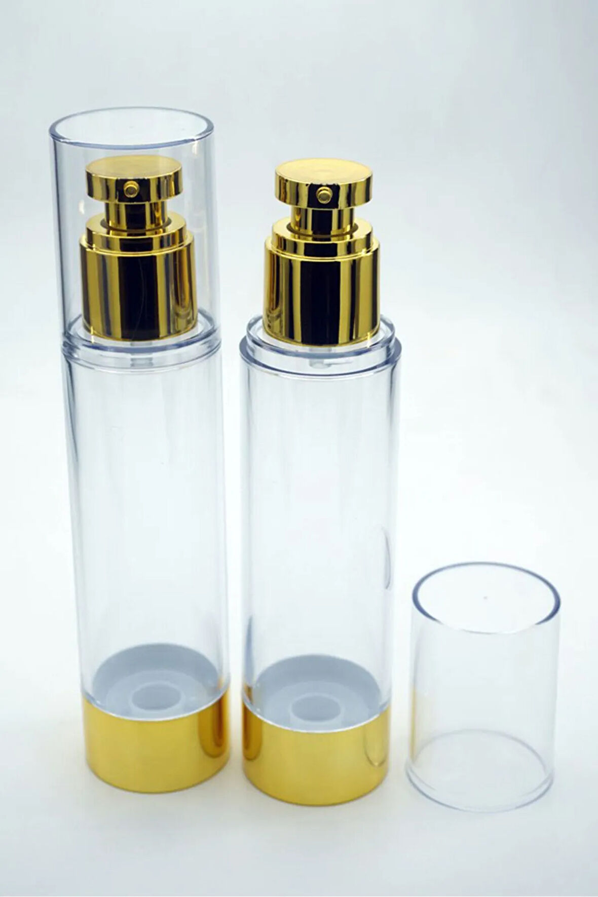 LOSYON VE KREM ŞİŞESİ 100 ML 5 ADET PARLAK AİRLESS ŞİŞE