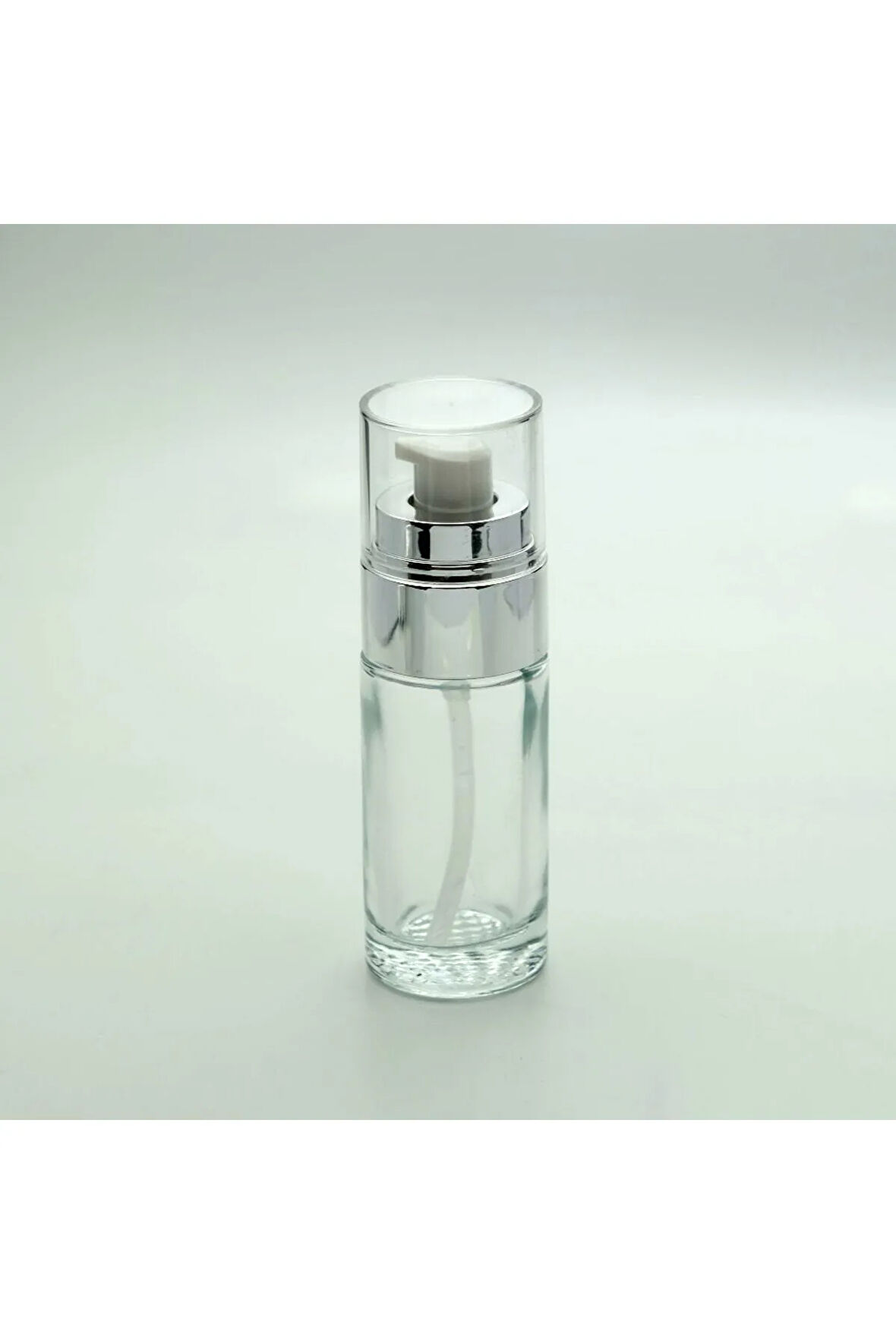 LOSYON VE KREM ŞİŞESİ 40 ML (20 ADET) ŞEFFAF GRİ KAPAKLI BOŞ ŞİŞE