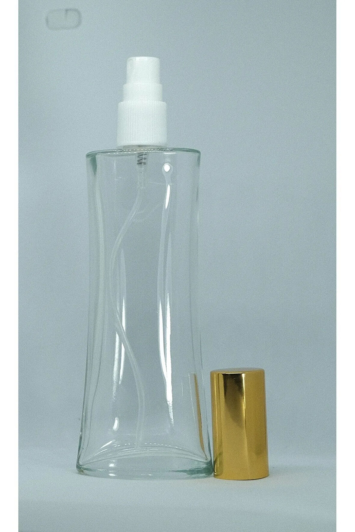 PARFÜM ŞİŞESİ 100 ML (2 ADET) EYFEL SARI KAPAK PLASTİK VALF BOŞ ŞİŞE