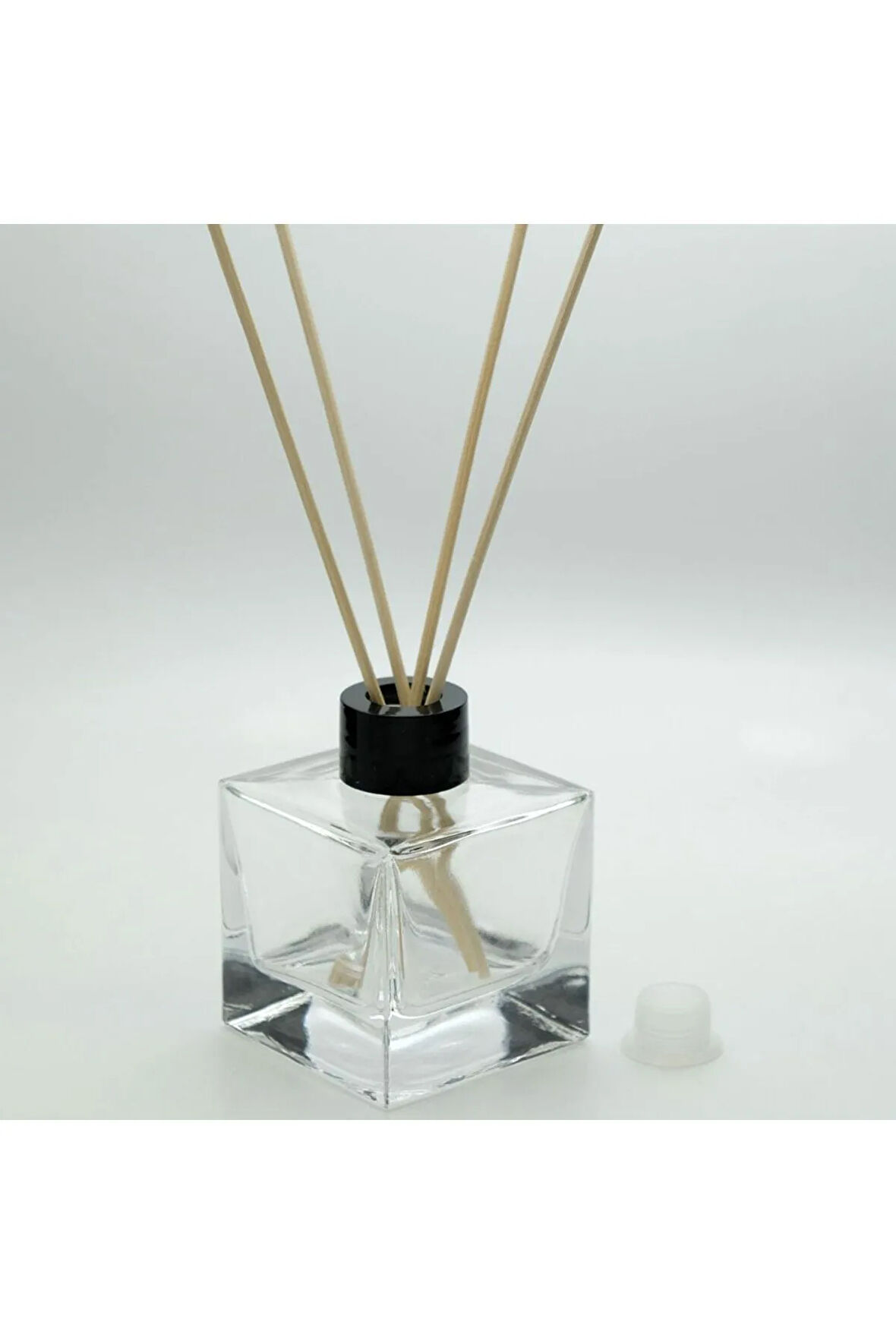 BOŞ PARFÜM ŞİŞESİ 110 ML (5 ADET) KARE BAMBU BOŞ ŞİŞE
