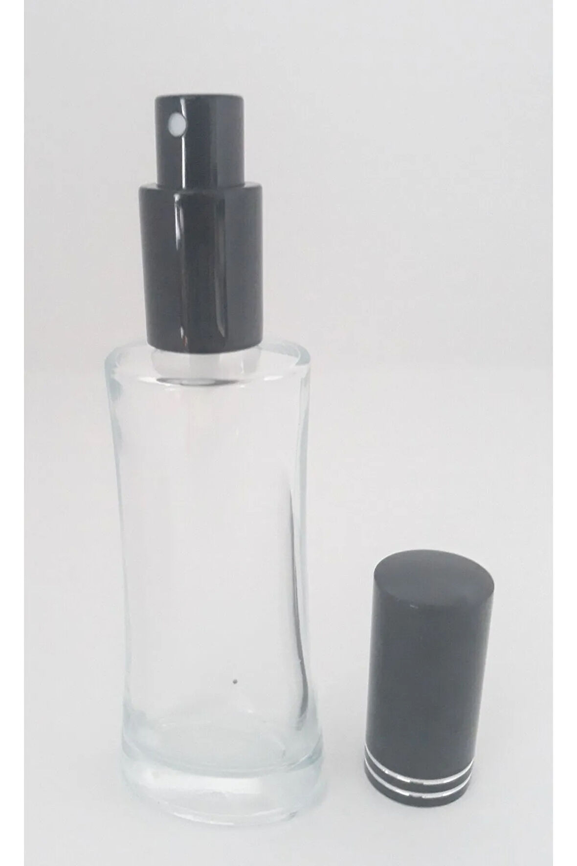 BOŞ PARFÜM ŞİŞESİ 100 ML (10 ADET) SİYAH KAPAK METAL VALF EYFEL BOŞ ŞİŞE