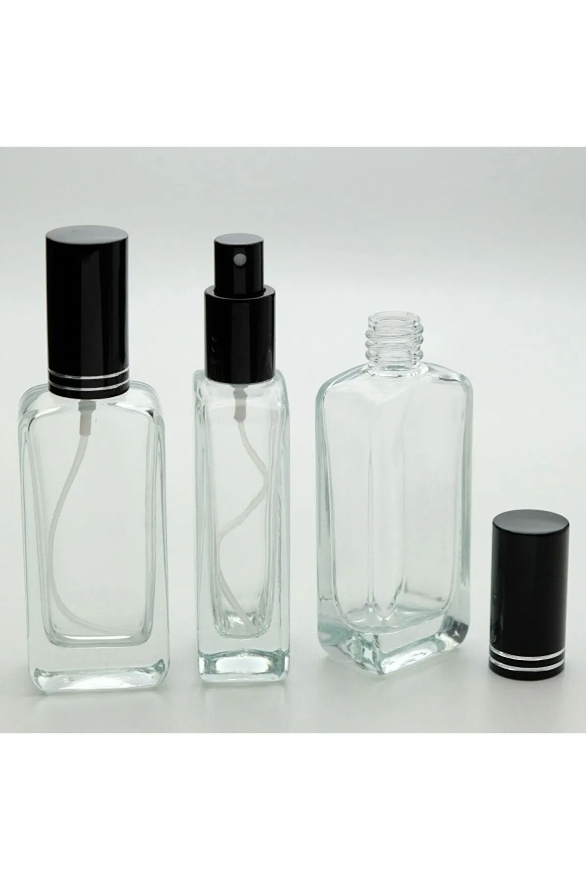 BOŞ PARFÜM ŞİŞESİ 50 ML (2 ADET) IPHONE (ÇEVİRMELİ KAPAK) METAL VALF VE KAPAK BOŞ ŞİŞE