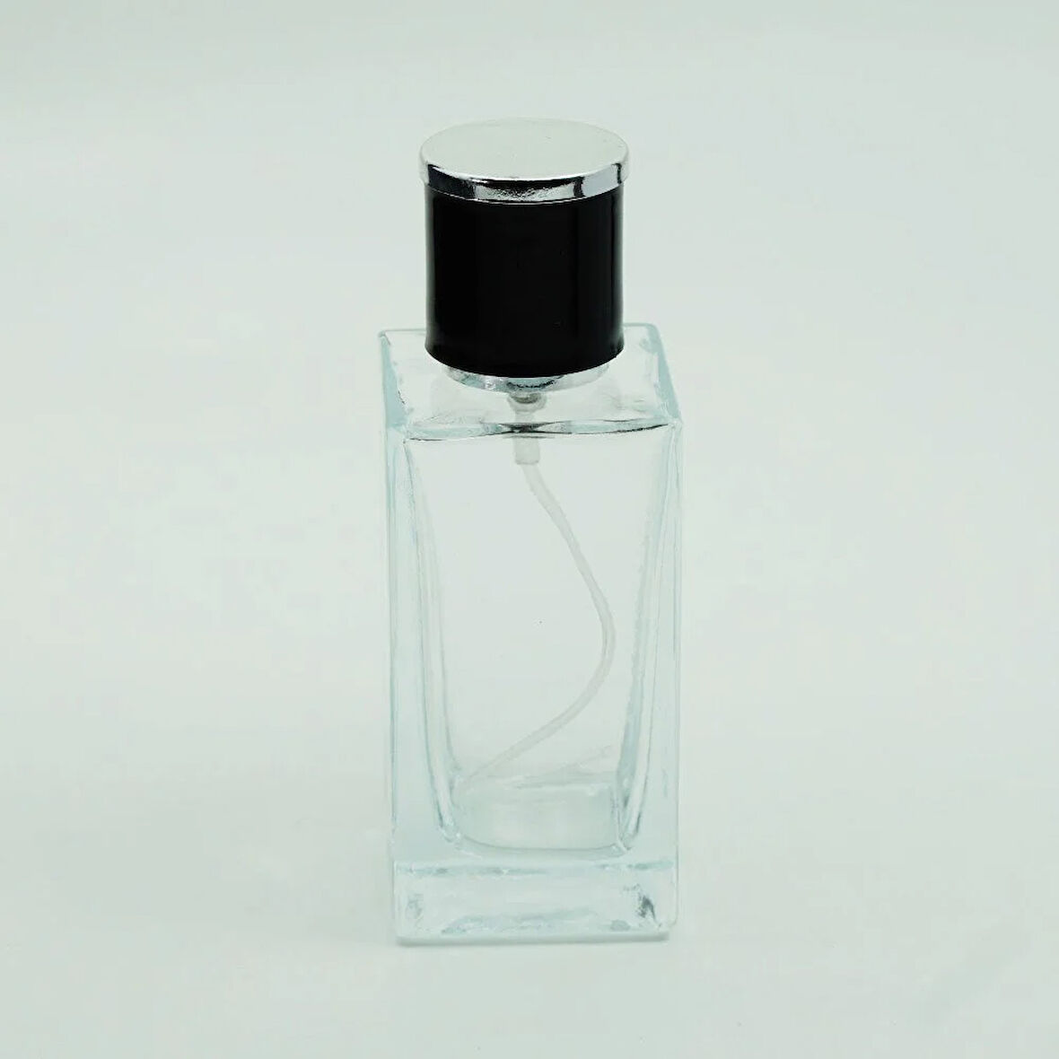 BOŞ PARFÜM ŞİŞESİ 50 ML KARE (2 ADET) (SPREY APARAT İLE KAPATILIR-KOLAY KAPAMA) BOŞ ŞİŞE