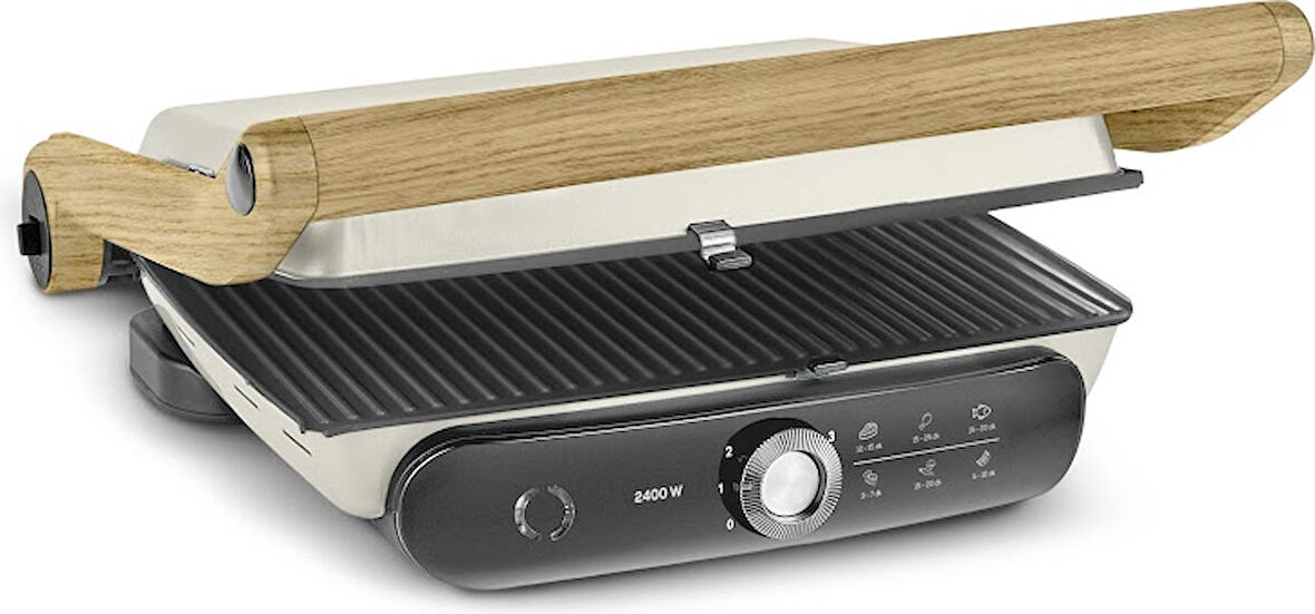 Karaca Gastro Grill Pro 2400W Izgara ve Tost Makinesi Wood Craft 6 Dilim Kapasiteli
