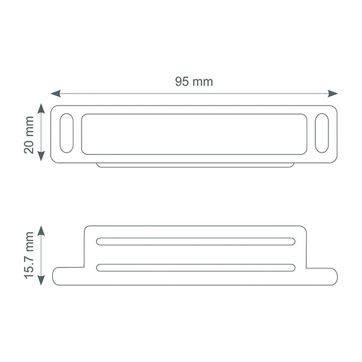 Canex Kapak Mıknatıslı Çıt Çıt Plastik Uzun 9.5cm