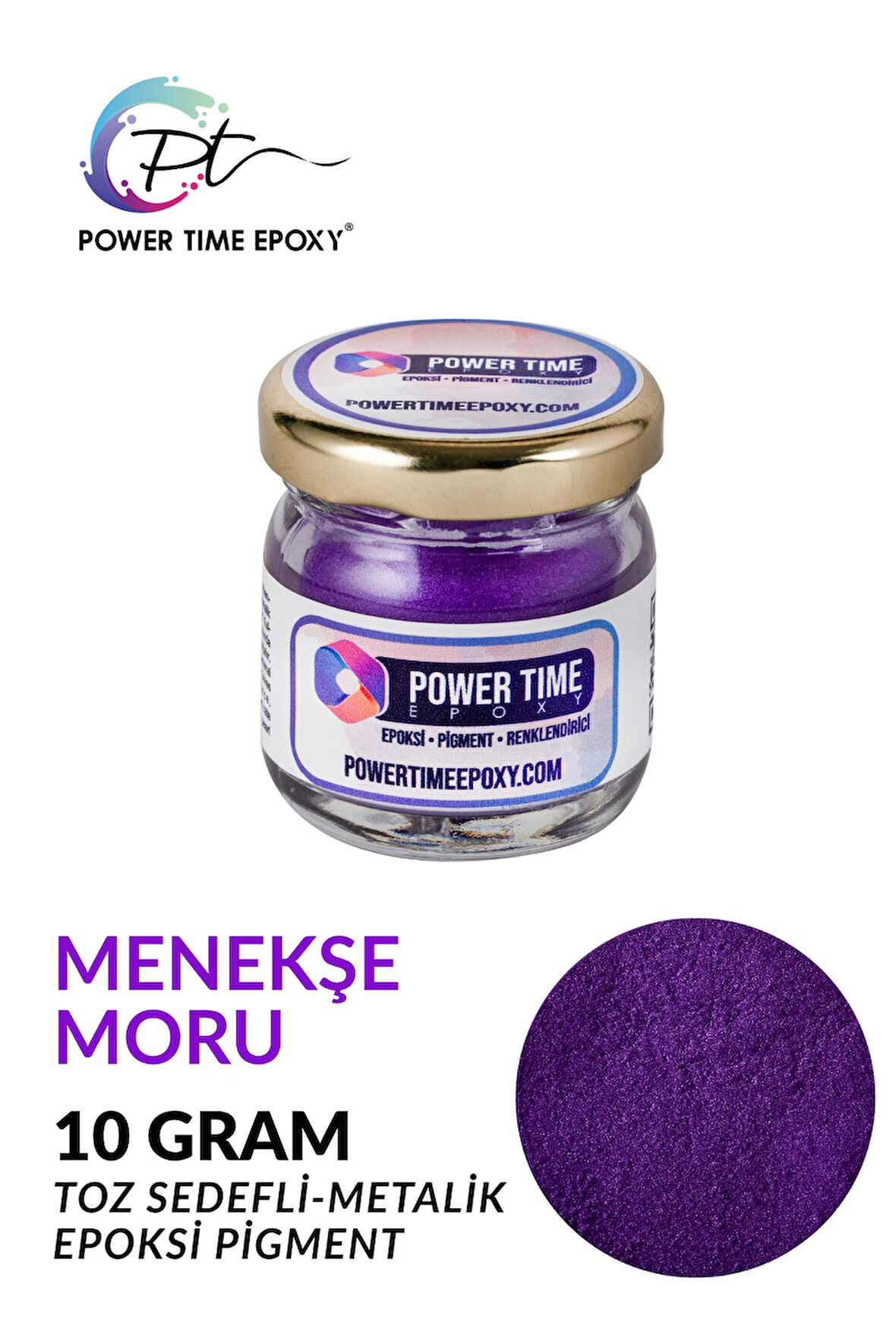 Sedefli Metalik Toz Pigment Boya / Menekşe Mor / Epoksi Için 10 GRAM
