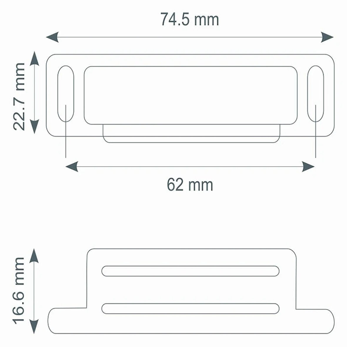 Canex Kapak Mıknatıslı Çıt Çıt Plastik Uzun 7.5cm