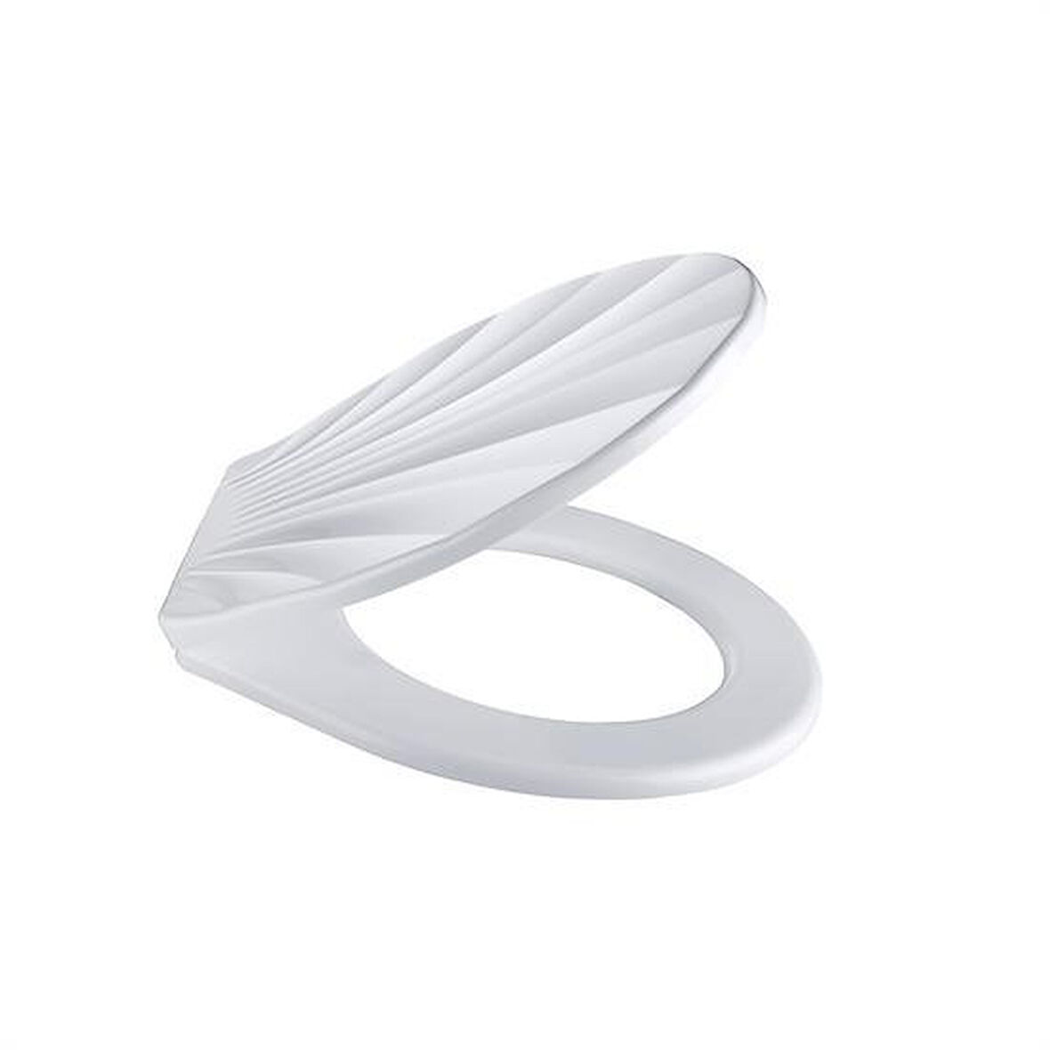 By Nevser® Desenli Şık Ergonomik Rahat Beyaz Renk Klozet Kapağı