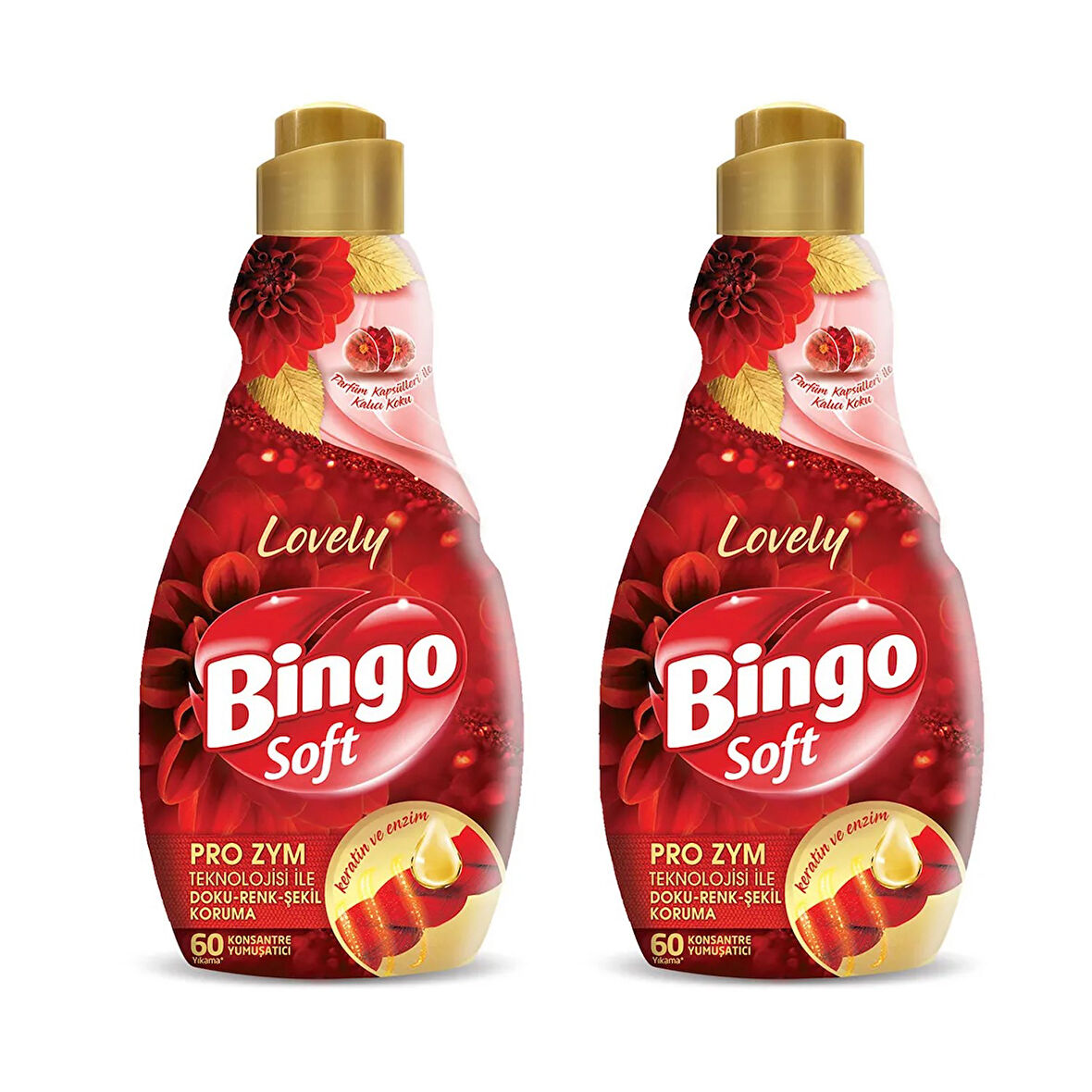 Bingo Soft Konsantre Çamaşır Yumuşatıcısı Lovely 1440 ml X 2 Adet