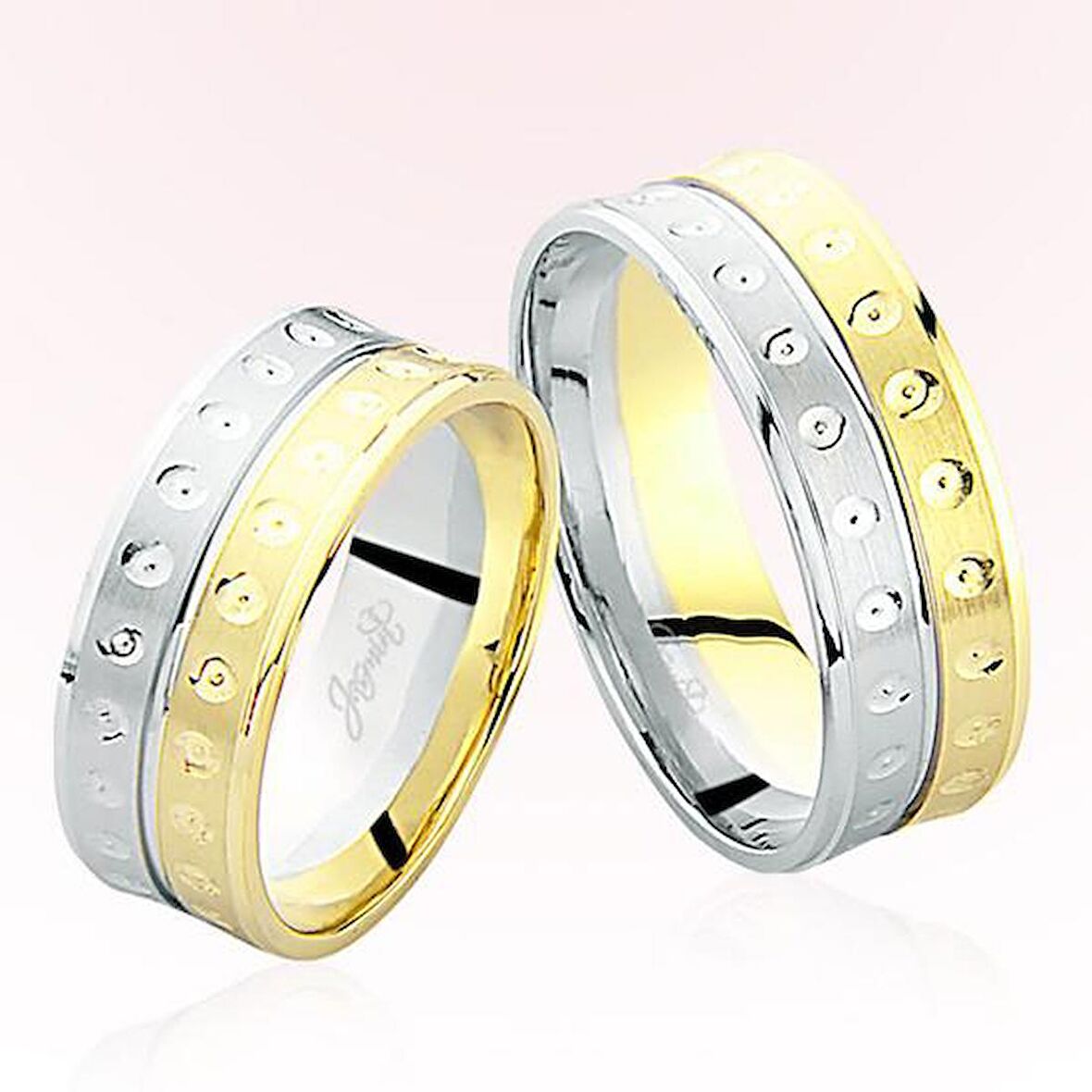 Sarı Beyaz Altın Alyans 7209