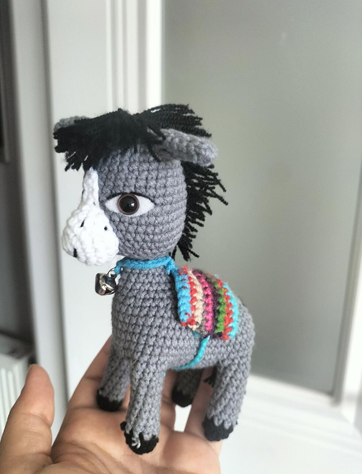 Amigurumi sevimli eşek oyuncak minik hayvanlar hediyelik 