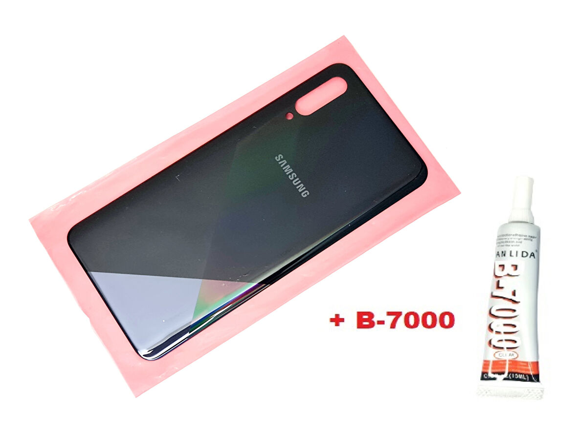 Tkgz Samsung Galaxy A30S A307 Arka Pil Batarya Kapağı (B-7000) SİYAH