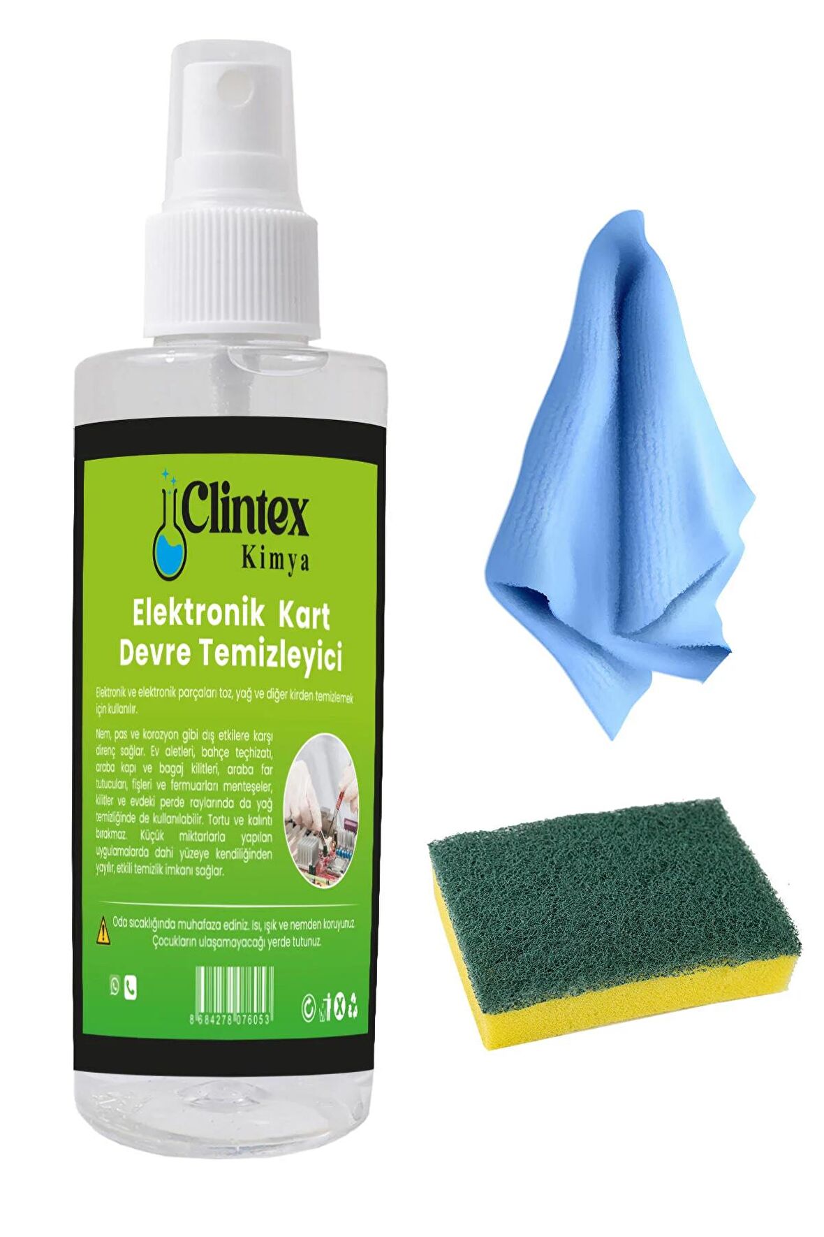 Clintex Kimya Elektronik Devre Kart Temizleyici Yağsız Set 200 Ml