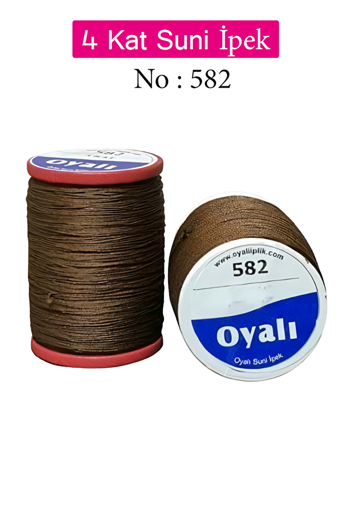 Oyalı 4 Kat Suni İpek İplik İğne Oyası Boncuk İpi Tığ Oyası No:582