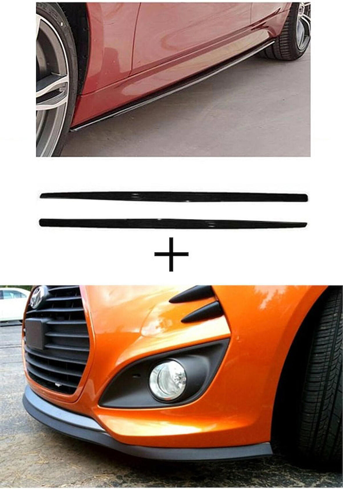 Nissan Patrol Ön Tampon Eki Ezlip 7 CM ve Yan Marşpiyel Seti Piano Black
