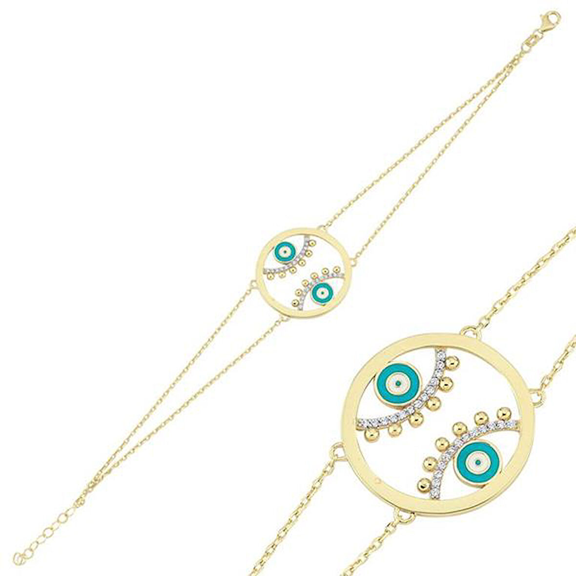 Altın Nazar Göz Bileklik