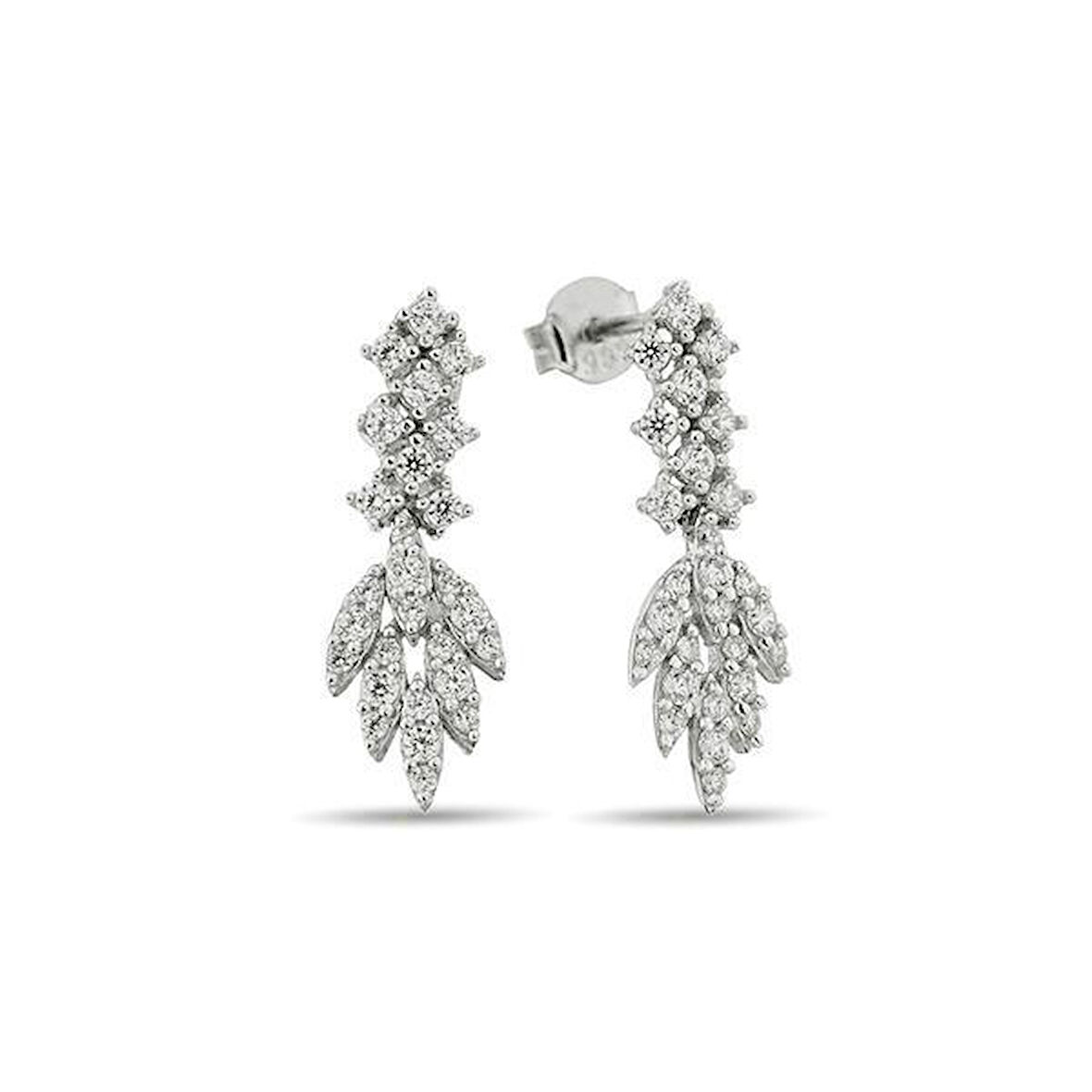 Altın Taşlı Set Küpe