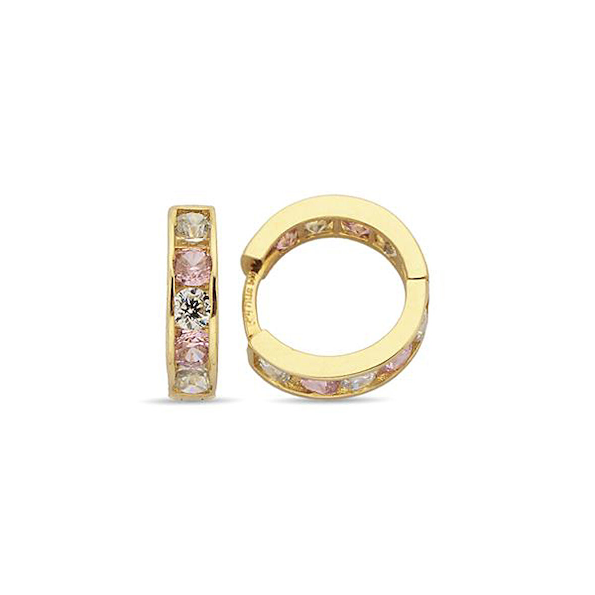 Altın Taşlı Çocuk Küpe