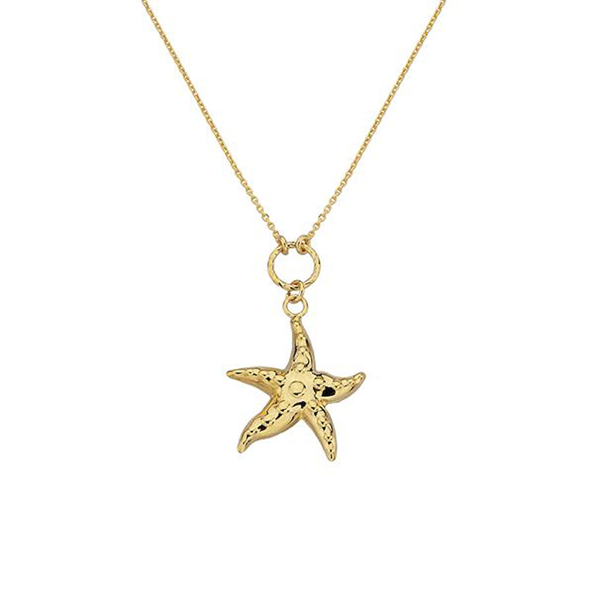Altın Deniz Yıldızı Kolye
