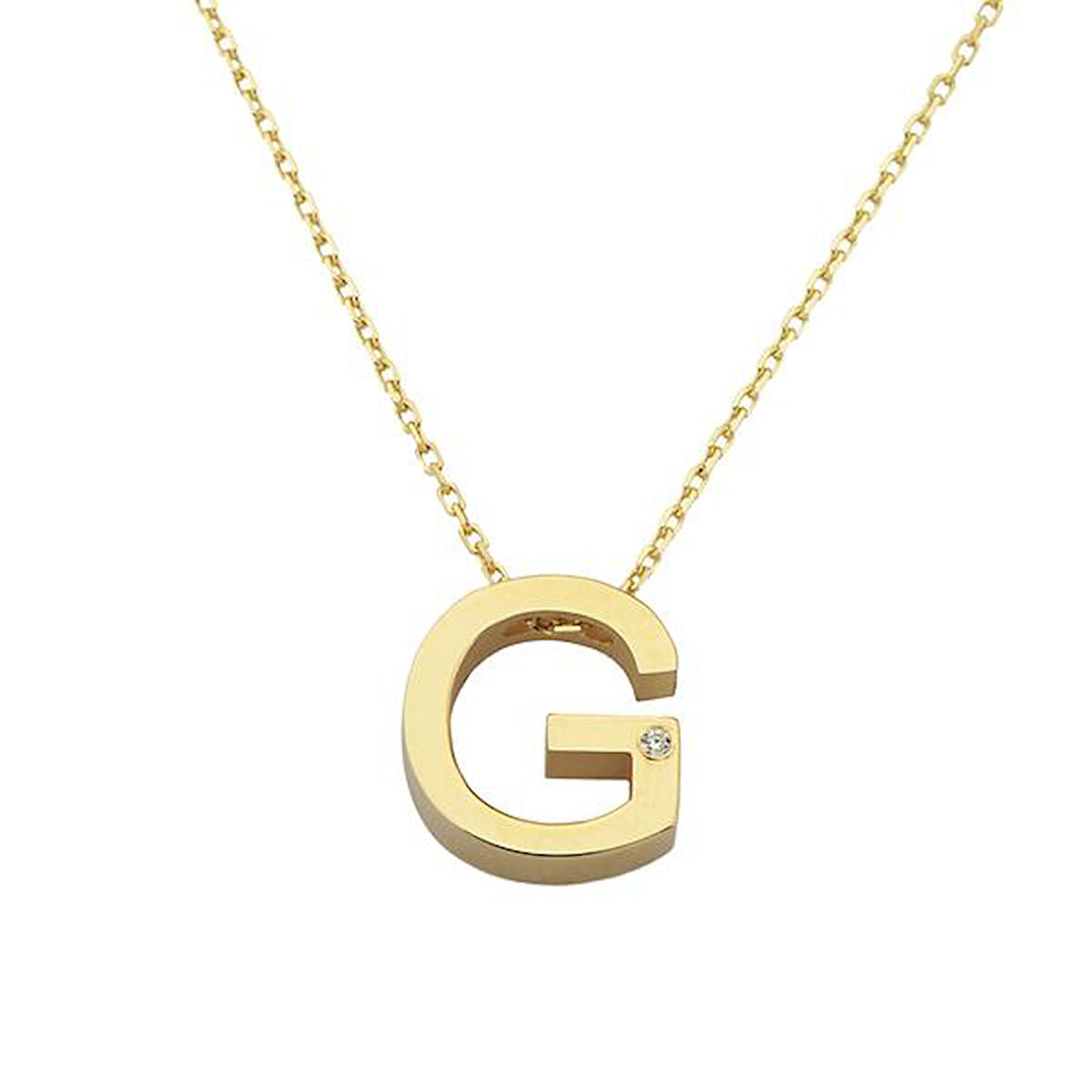Altın G Harf Kolye