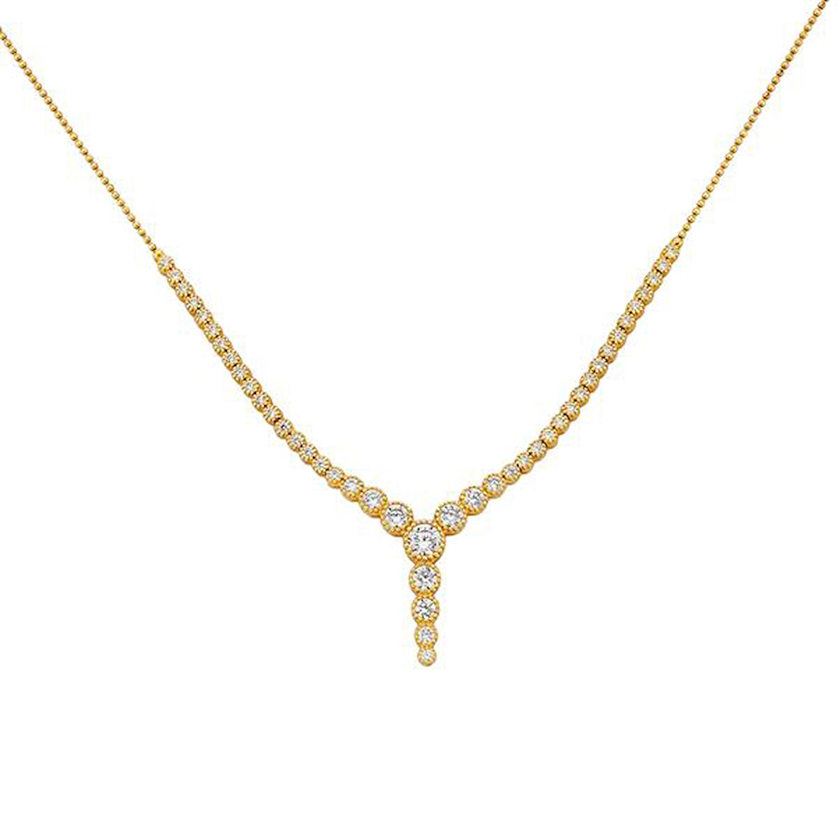 Altın Taşlı Set Kolye