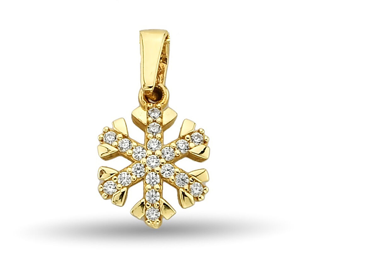 Altın Kar Tanesi Kolye