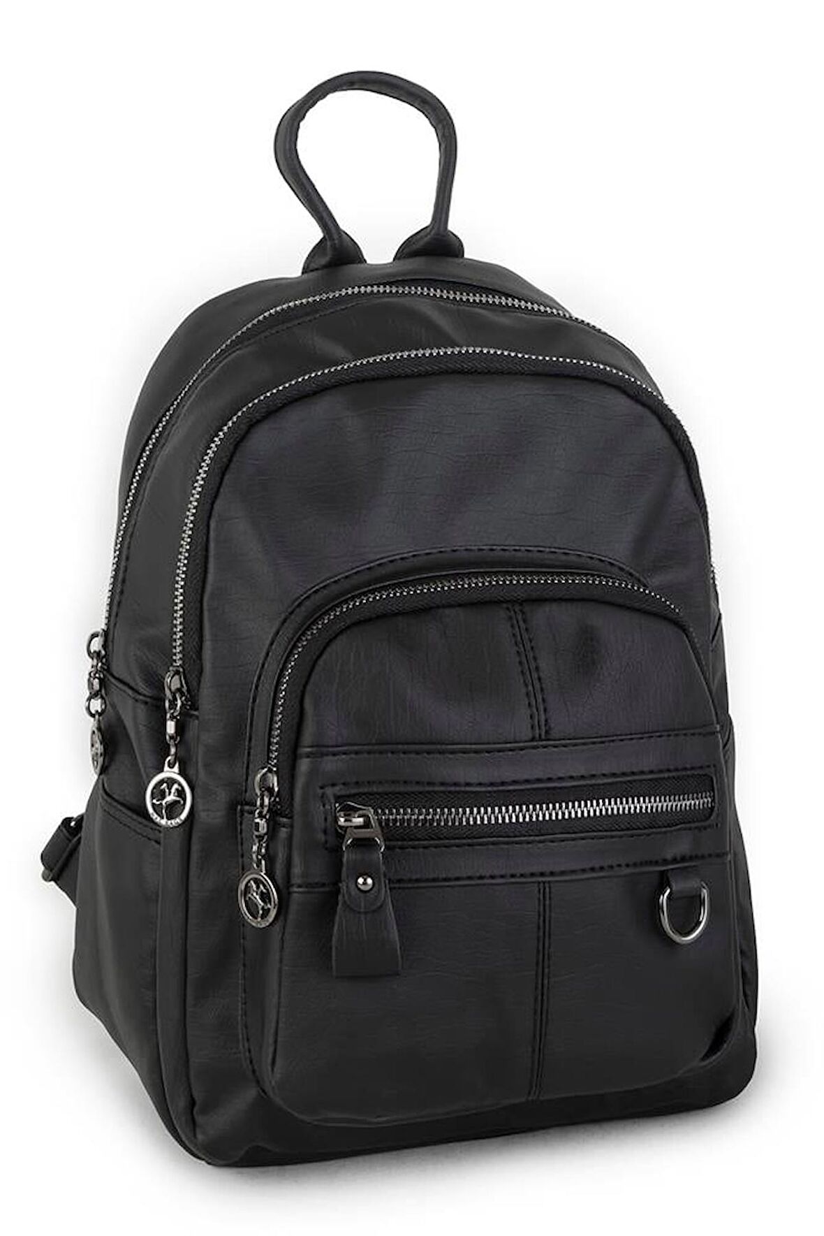 Nas Bag Kadın Sırt Çantası - Siyah Yıkamalı