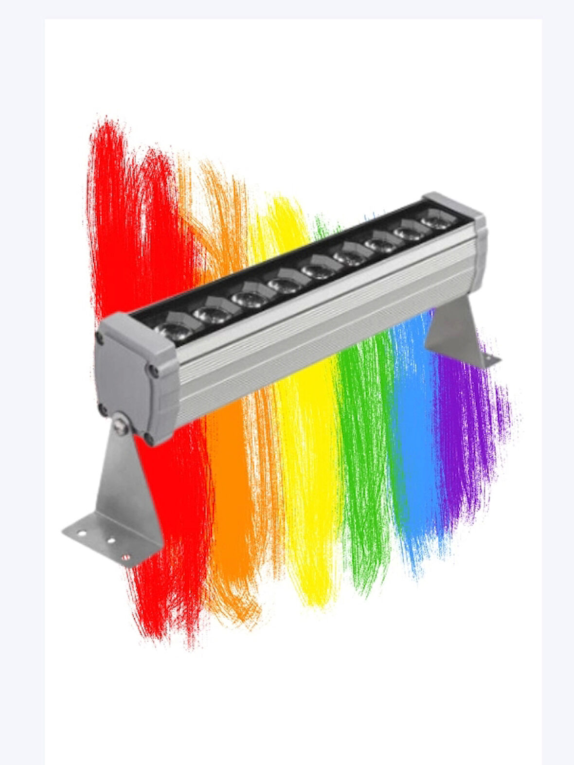 20 cm 6 Watt RGB Wallwasher Duvar Boyama RF Uzaktan Kumandalı IP65