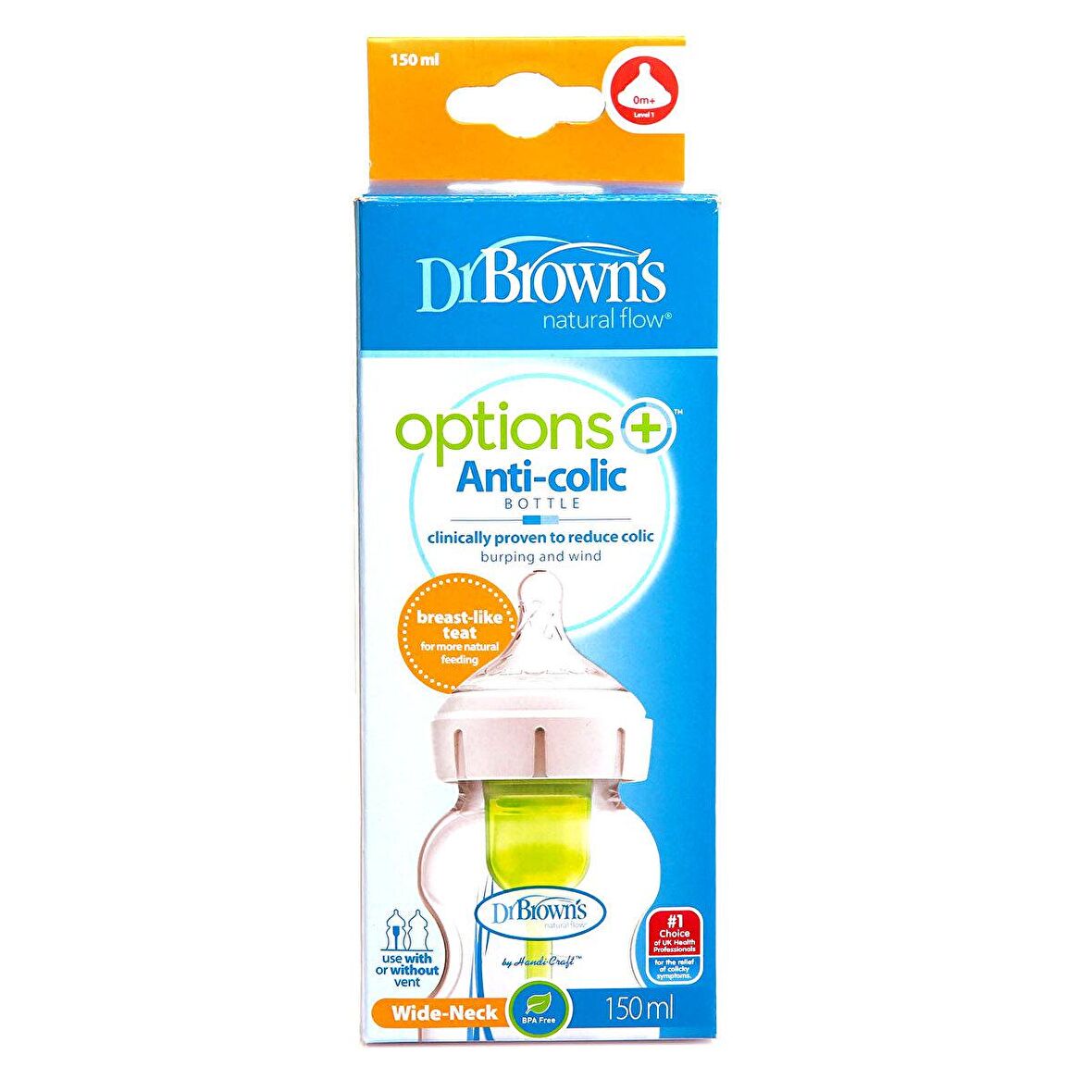 Dr Browns Geniş Ağız Options+ PP Biberon 150 ml