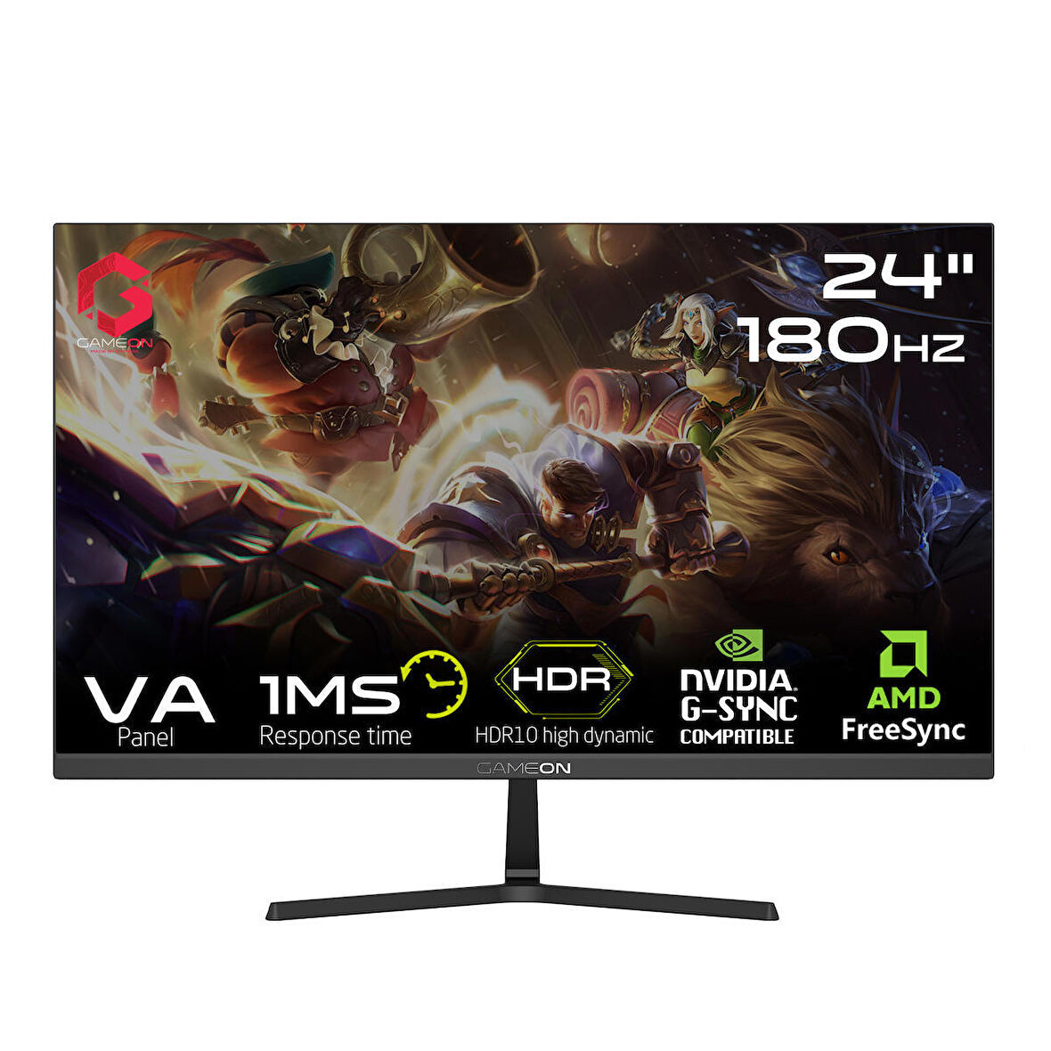 23.8 GAMEON GOPS24180VA Full HD 1ms 180Hz HDMI 2.0 DP 1.4 Adaptive & G-Sync Gaming Monitor